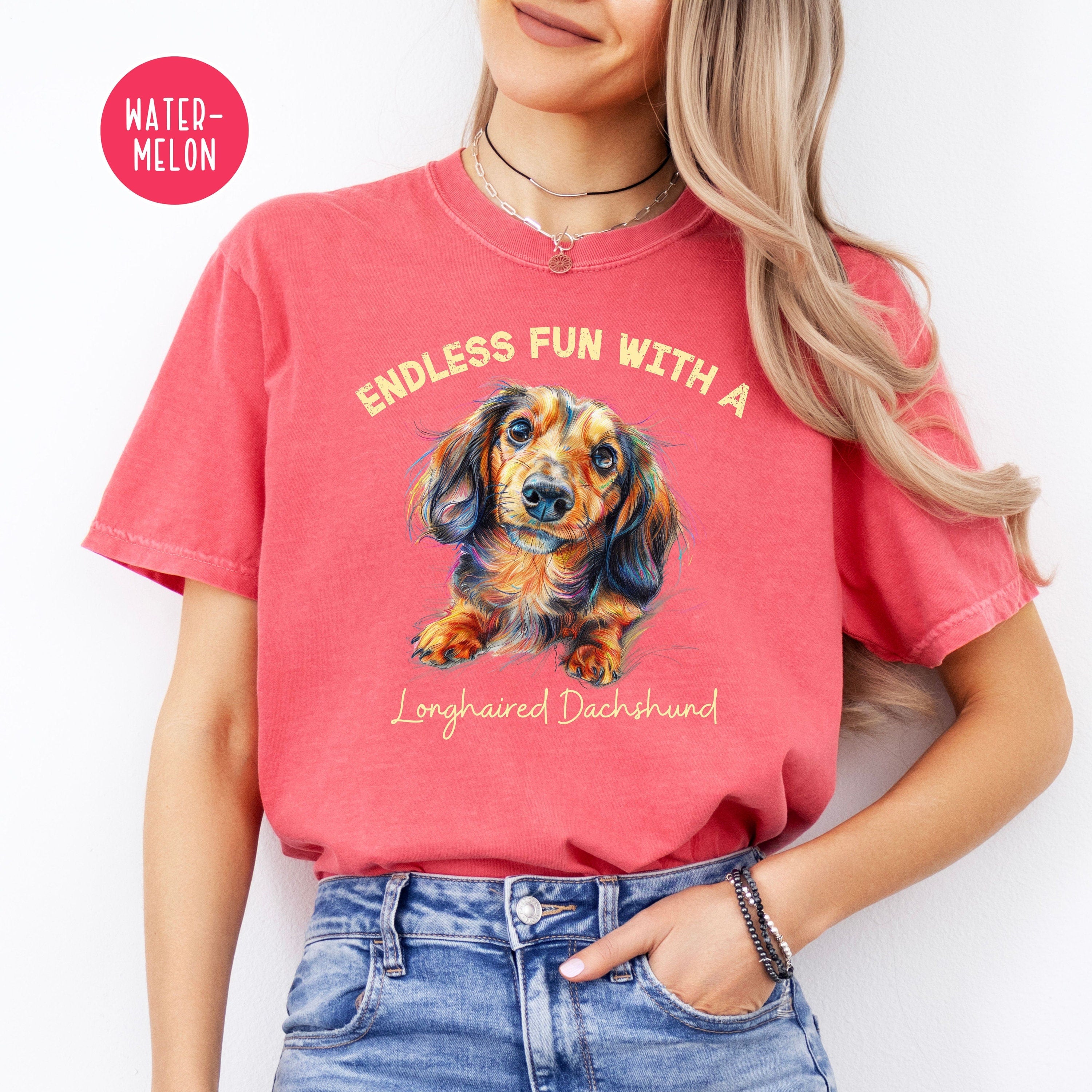 Longhaired Dachshund Lover Comfort Colors® Tee