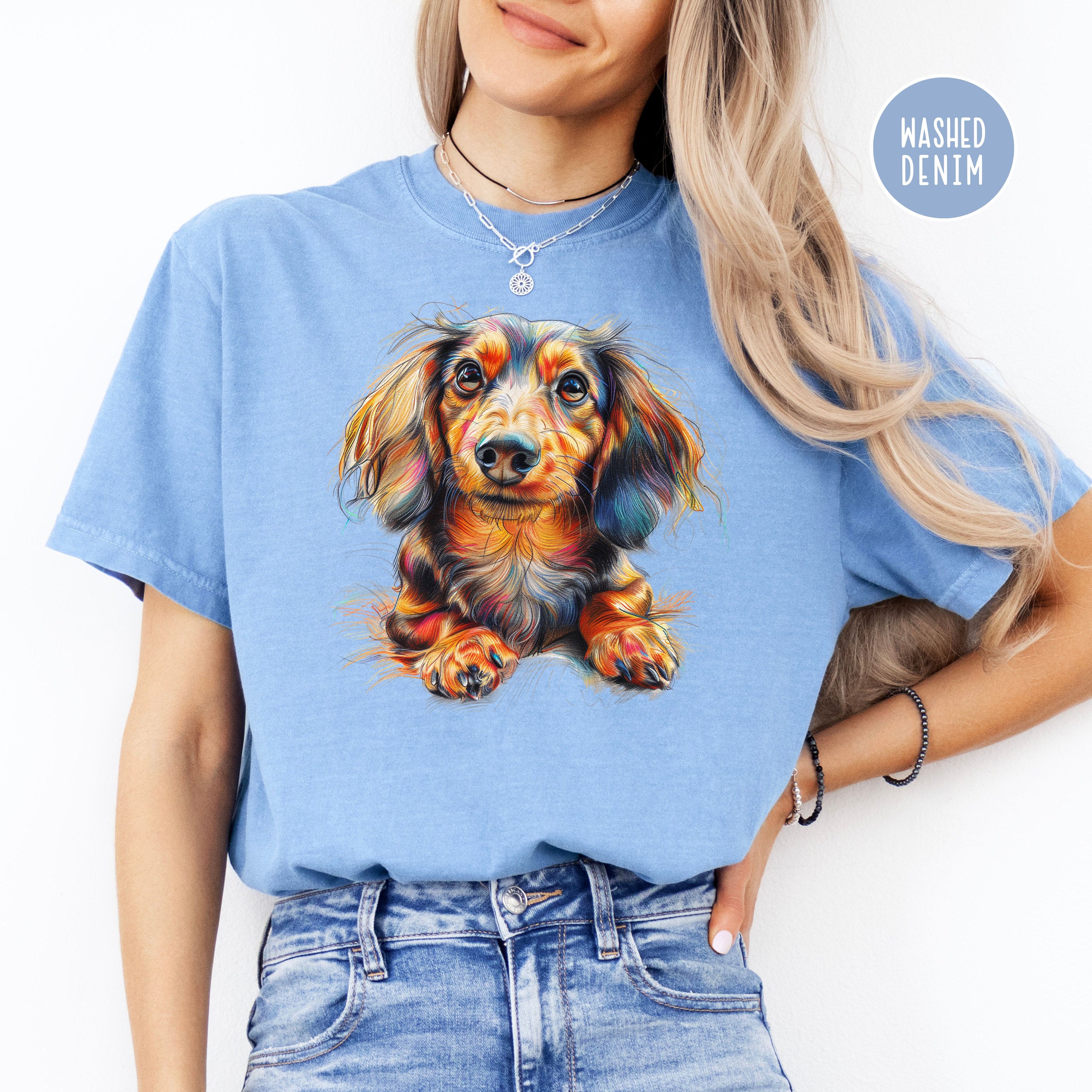 Longhaired Dachshund Lover Comfort Colors® Gift Tee