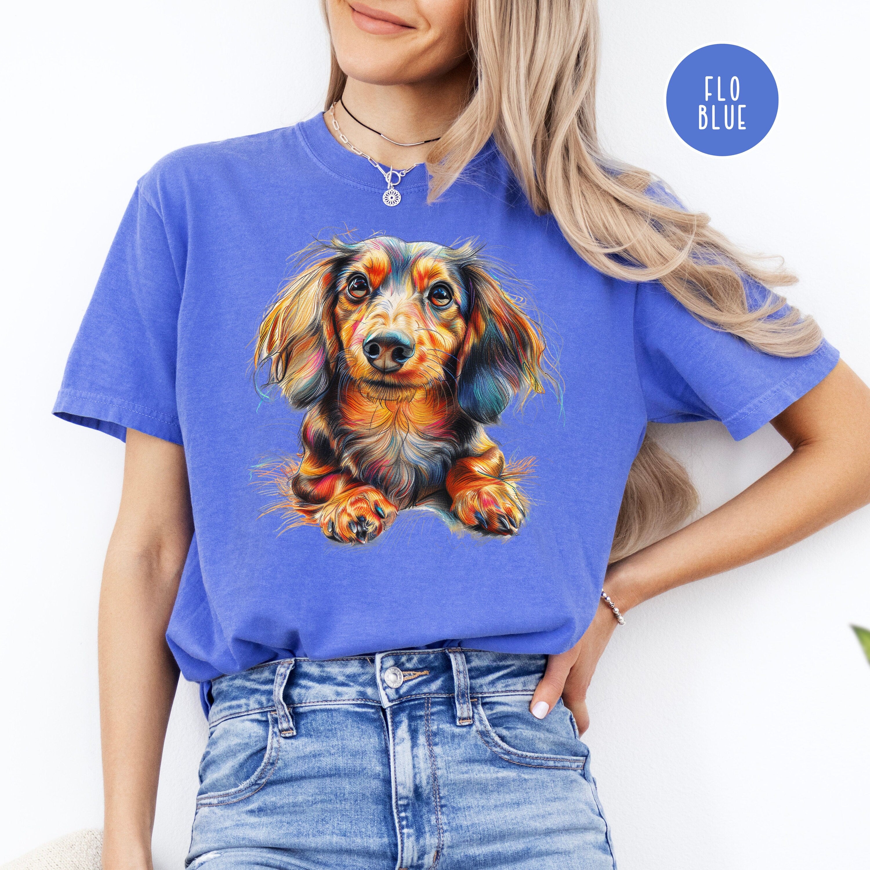 Longhaired Dachshund Lover Comfort Colors® Gift Tee