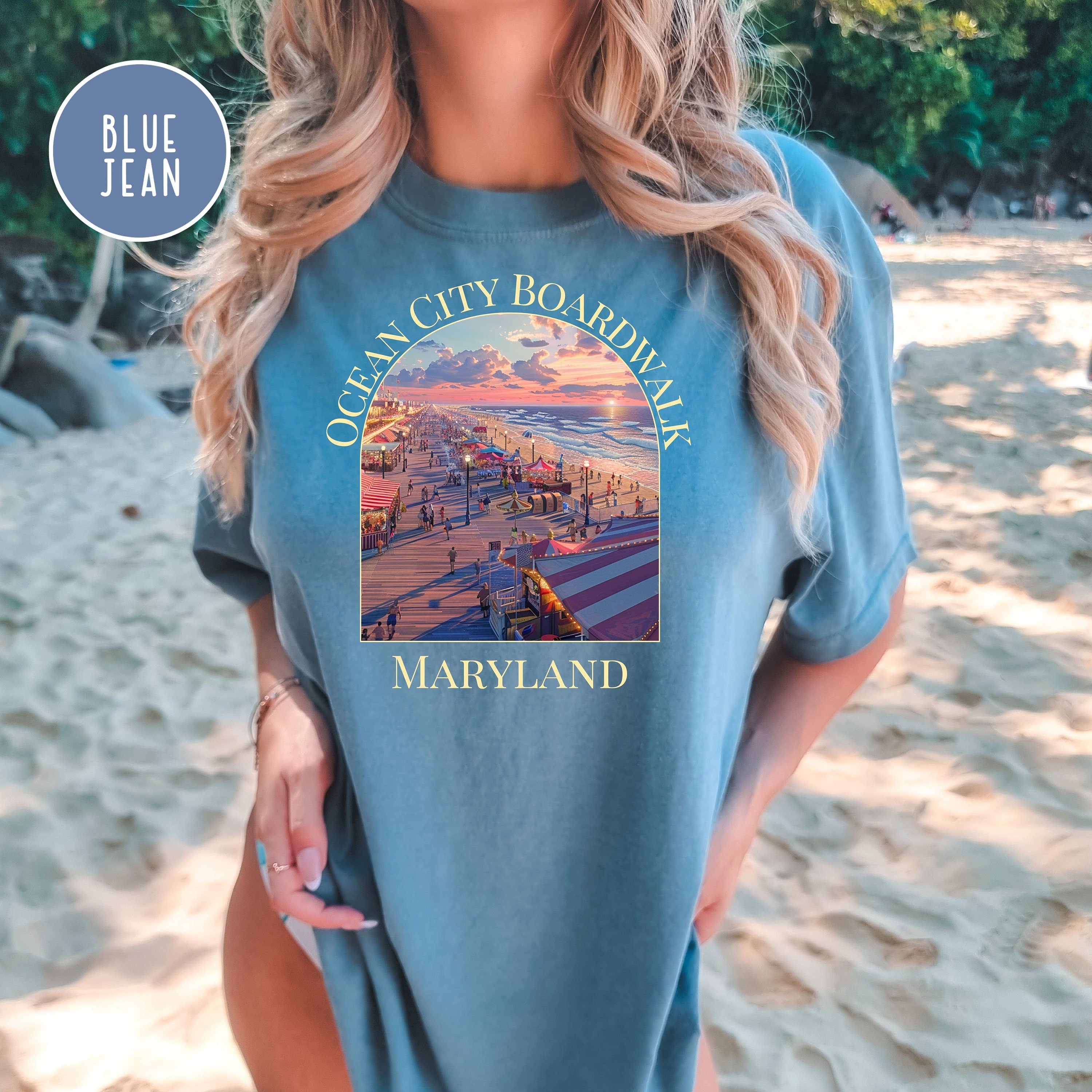 Ocean City Maryland Boardwalk Comfort Colors® Beach Tee