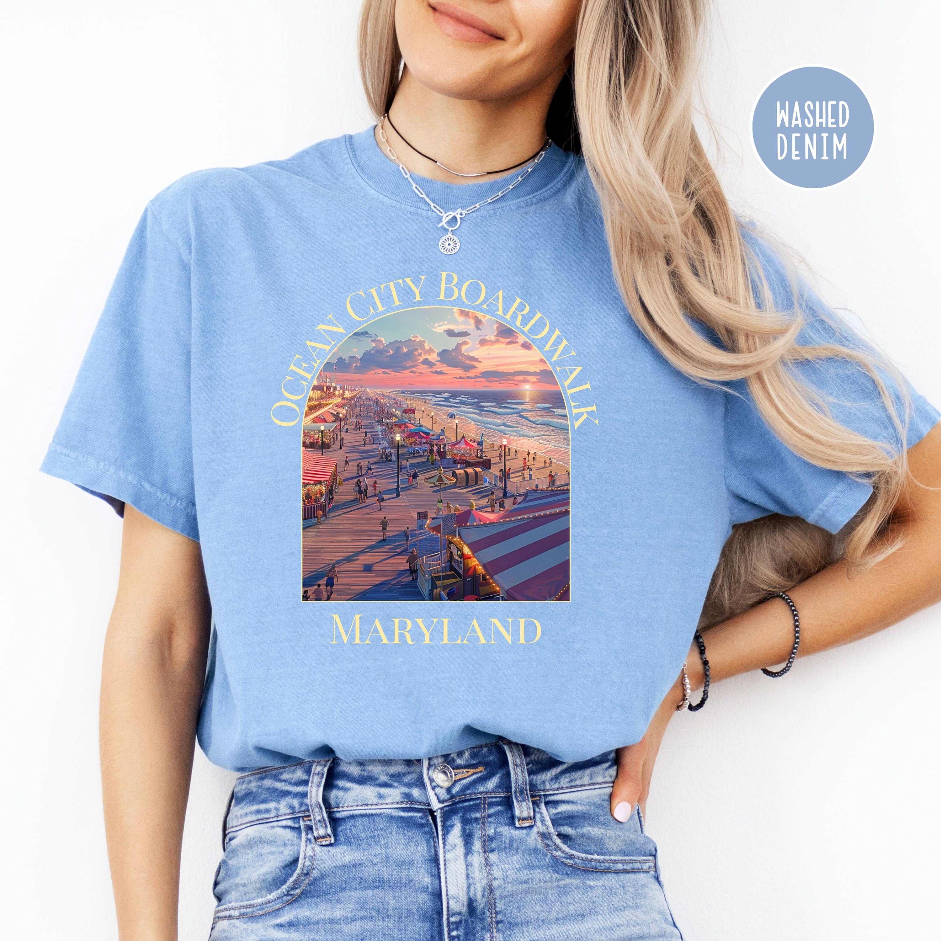 Ocean City Maryland Boardwalk Comfort Colors® Beach Tee