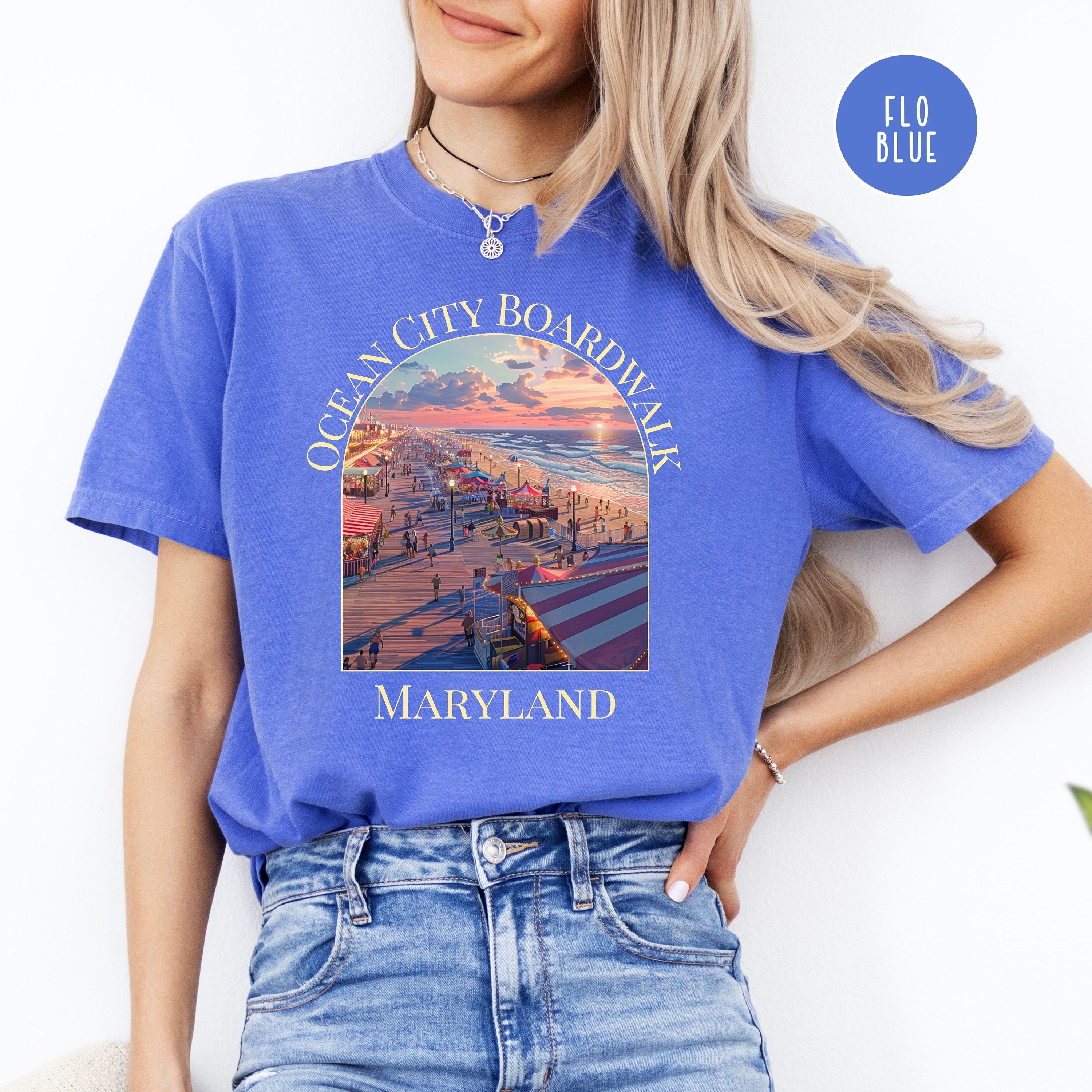 Ocean City Maryland Boardwalk Comfort Colors® Beach Tee