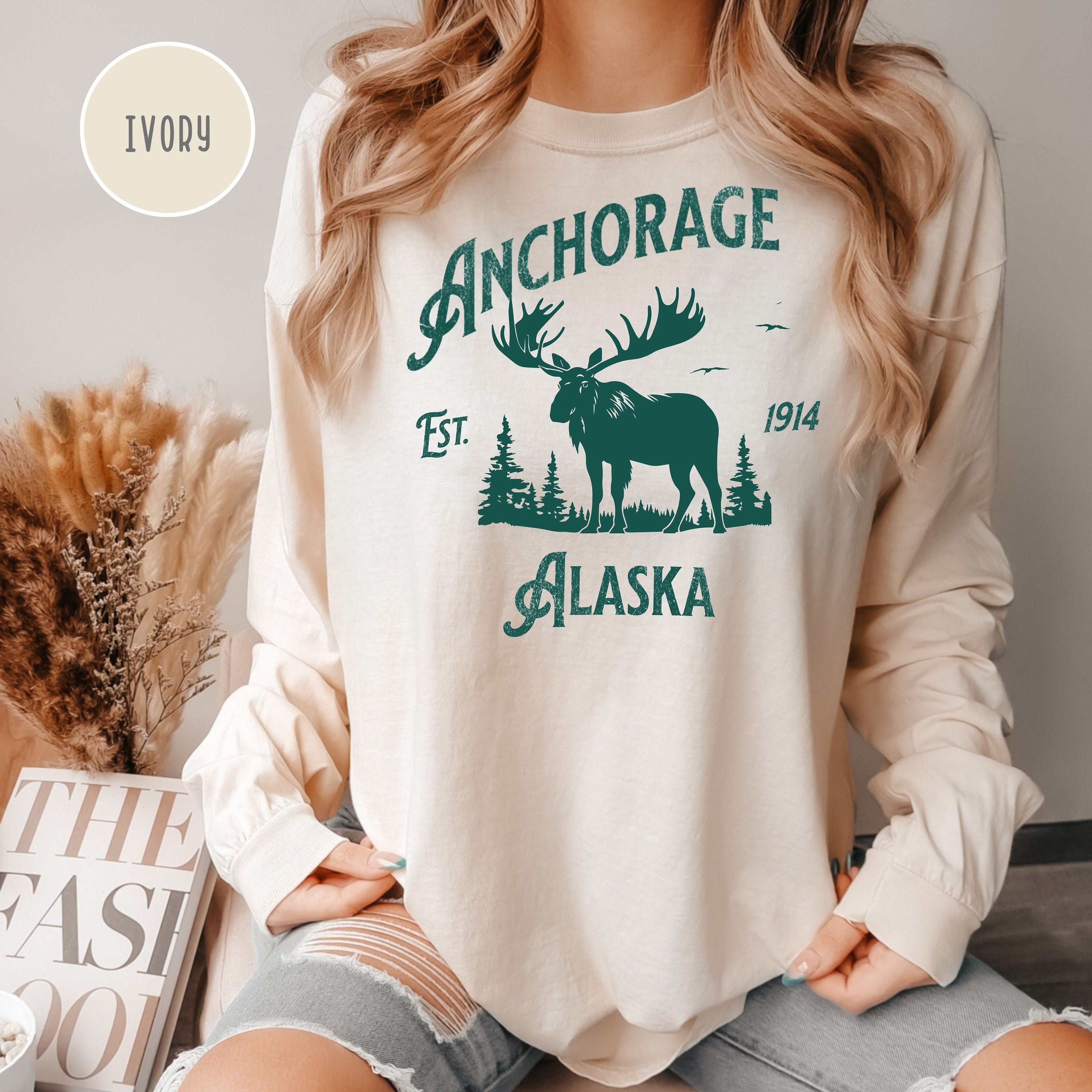 Anchorage Alaska Comfort Colors® Long Sleeve Tee Shirt