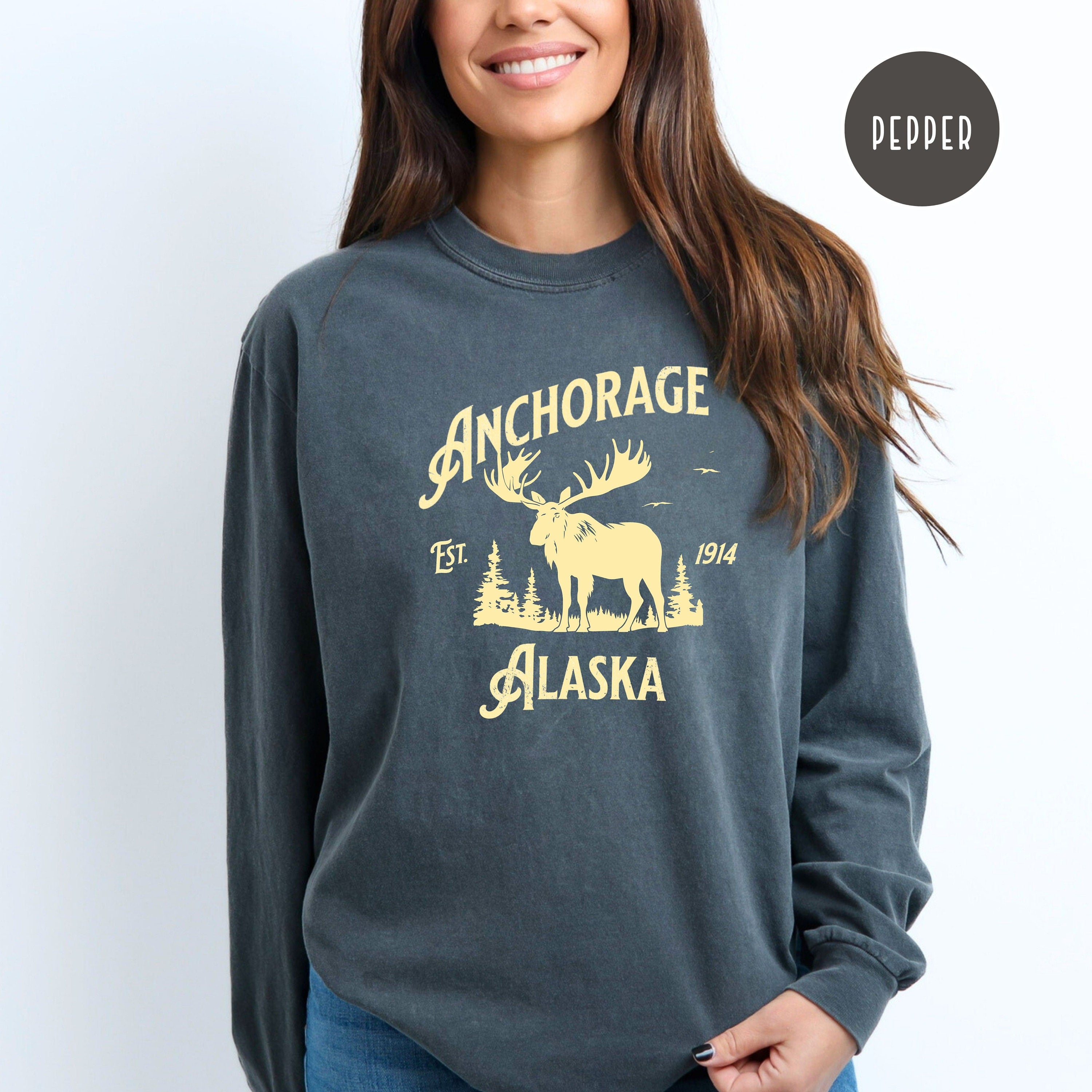 Anchorage Alaska Comfort Colors® Long Sleeve Tee Shirt