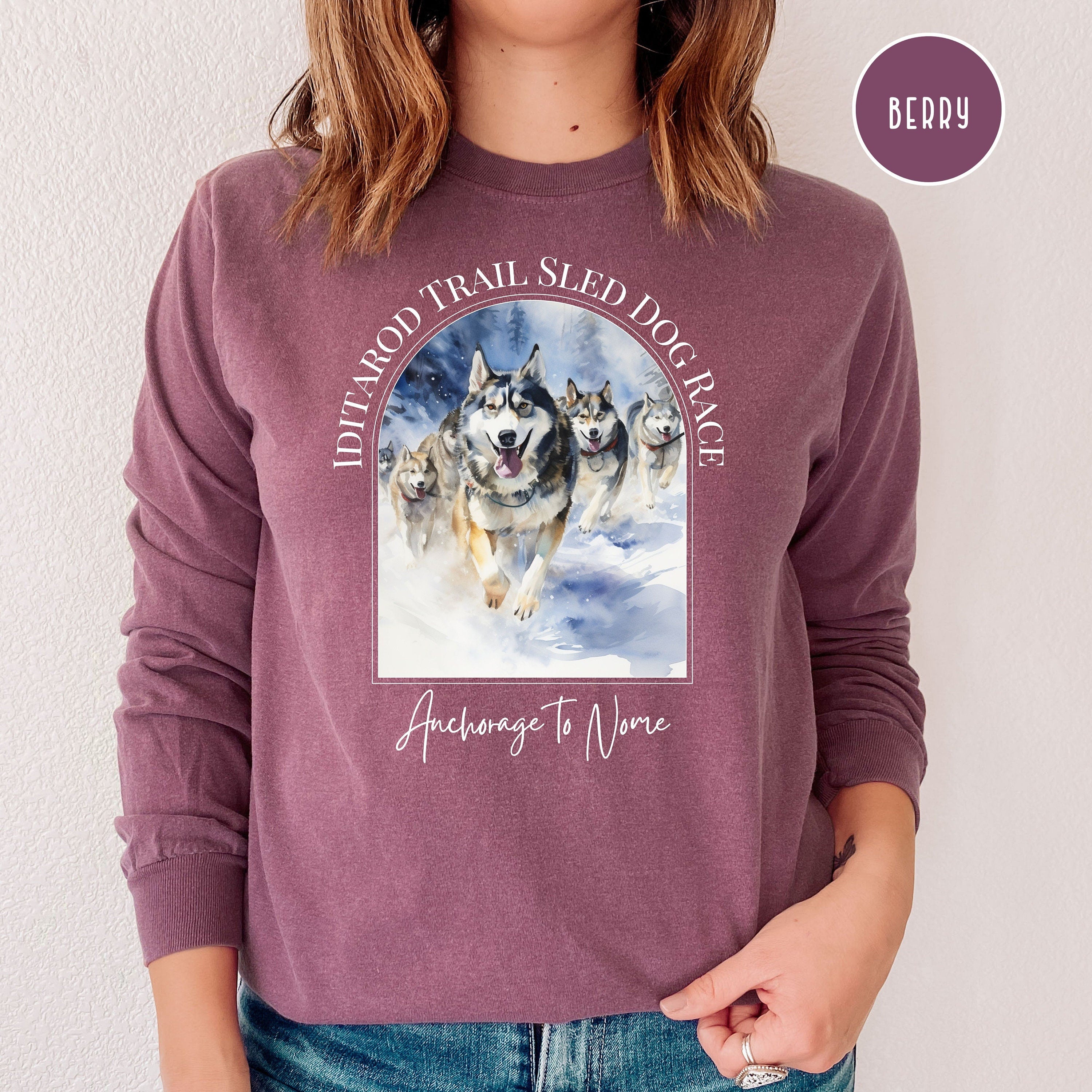 Iditarod Dog Race Comfort Colors® Long Sleeve Tee