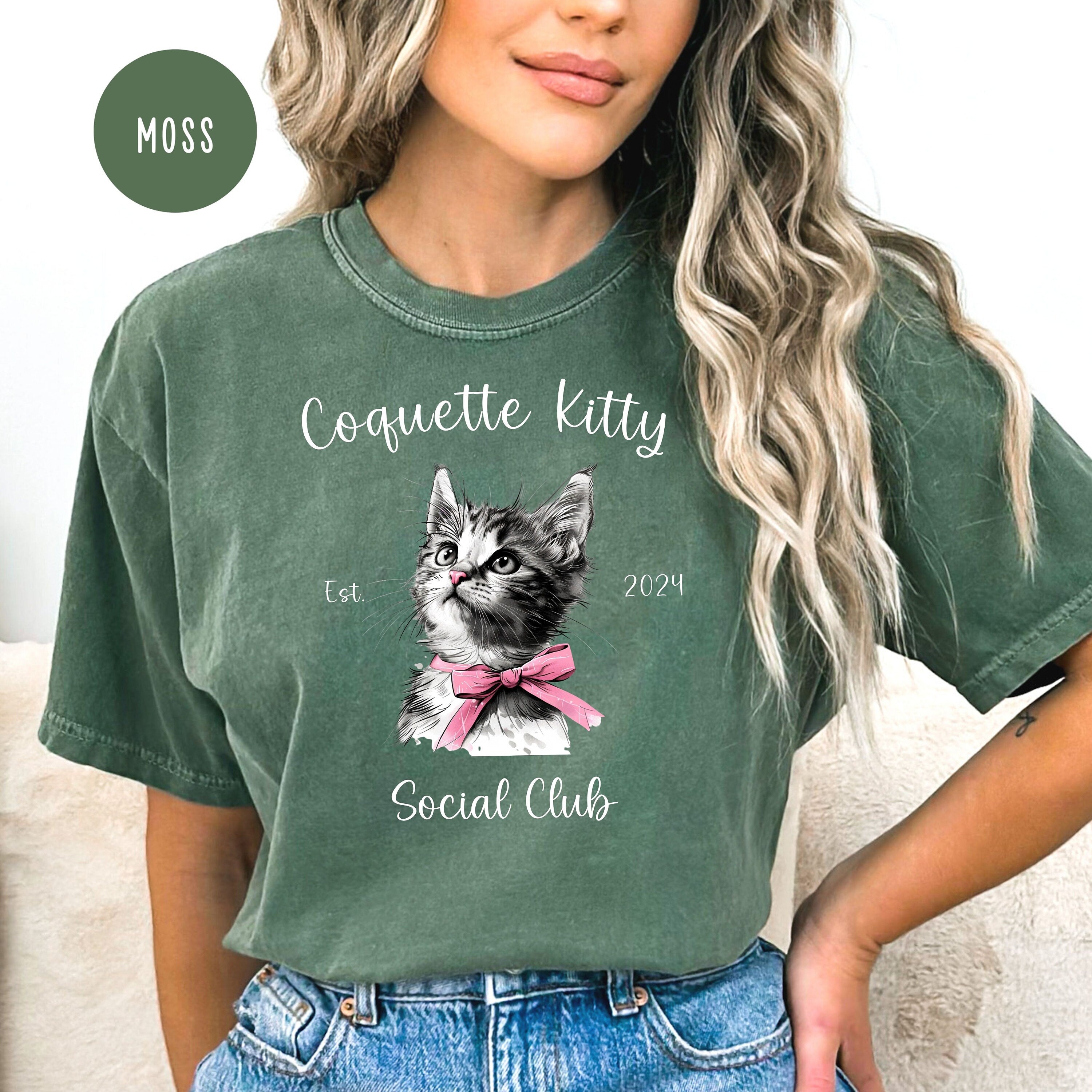 Coquette Kitty Social Club Cat Lovers Comfort Colors® Tee