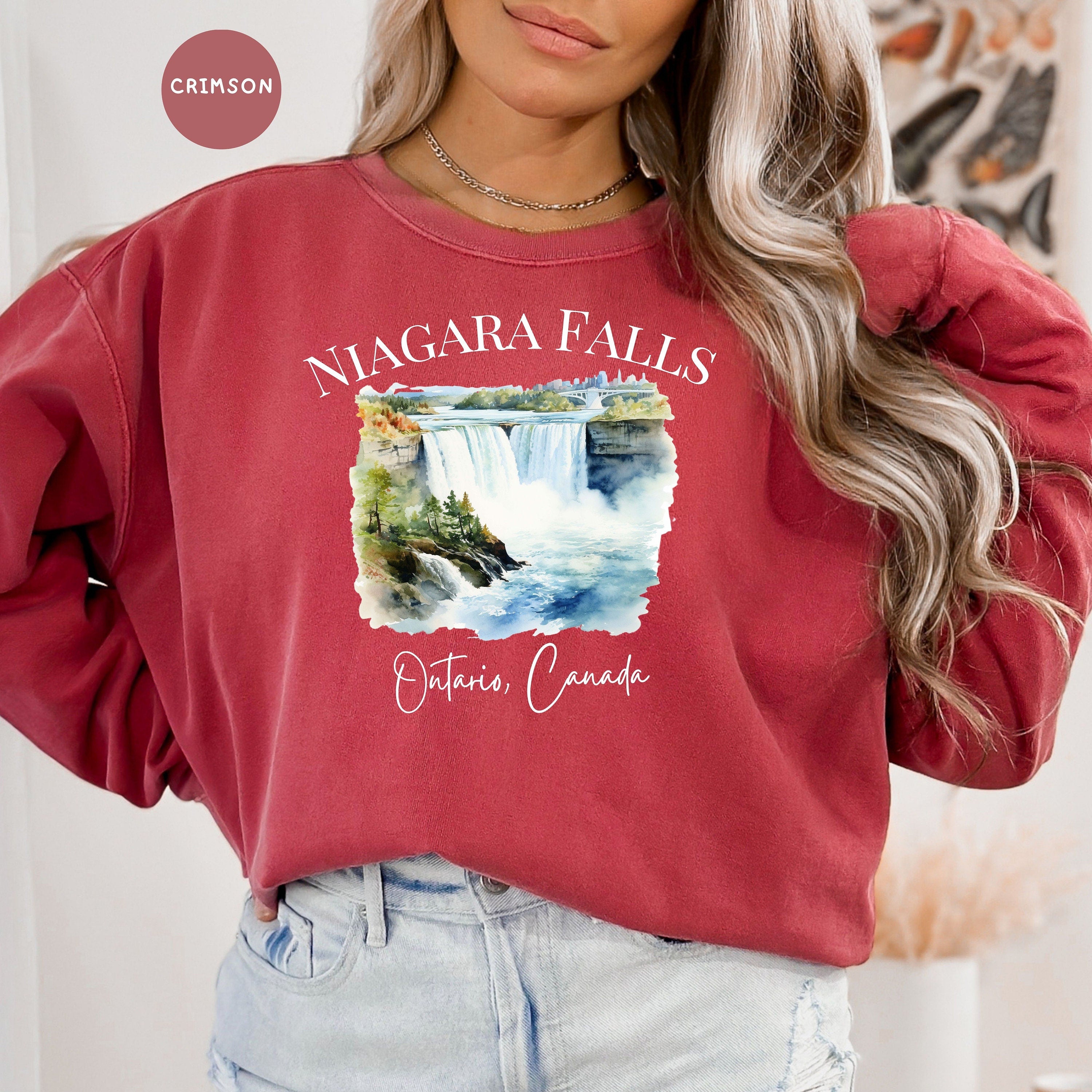 Niagara Falls Ontario Canada Comfort Colors Sweatshirt Crimson / 3XL Niagara Falls Ontario Canada Comfort Colors Sweatshirt Crimson / 3XL
