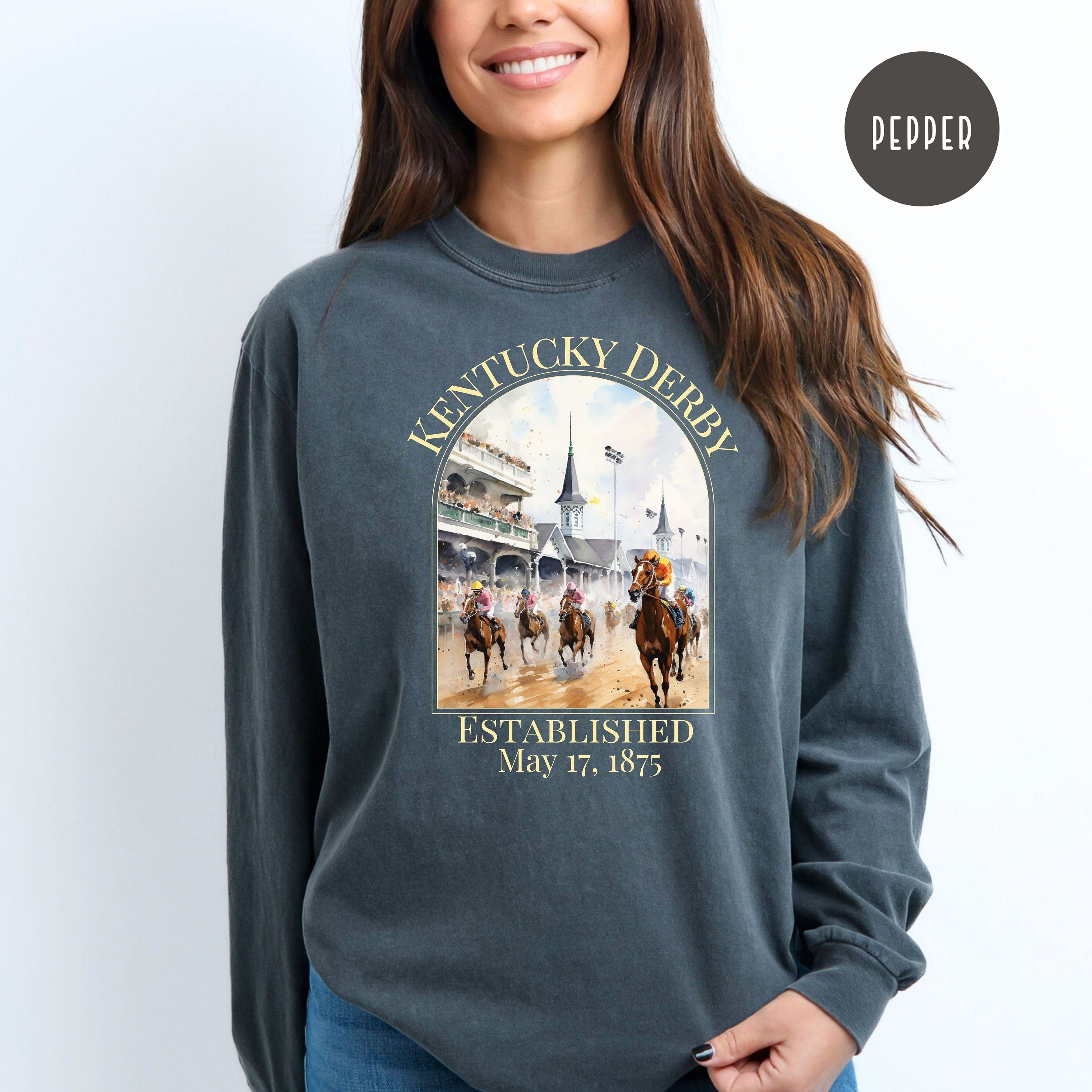 Kentucky Derby Race Comfort Colors® Long Sleeve Tee