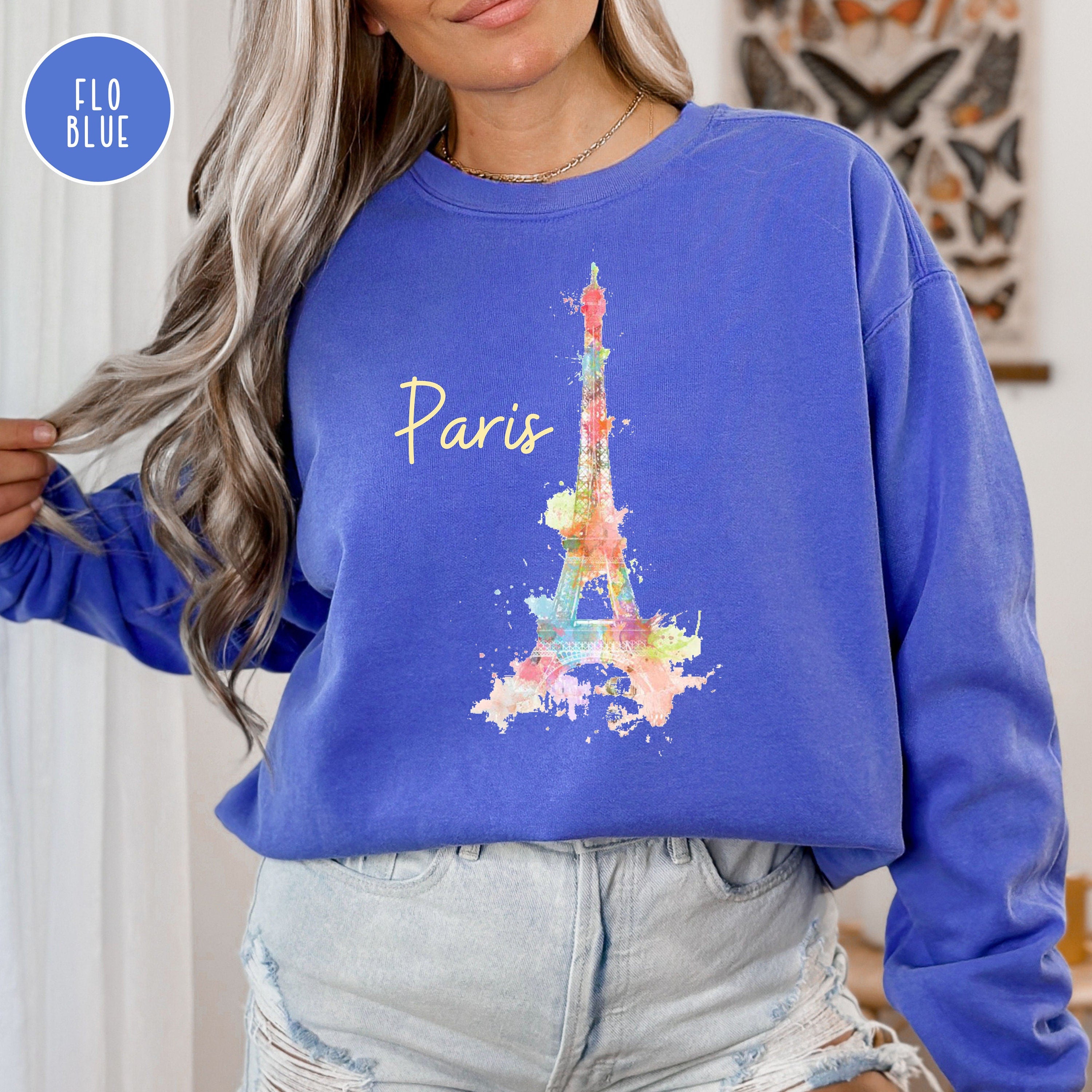 Paris Eiffel Tower Pastel Comfort Colors® Sweatshirt