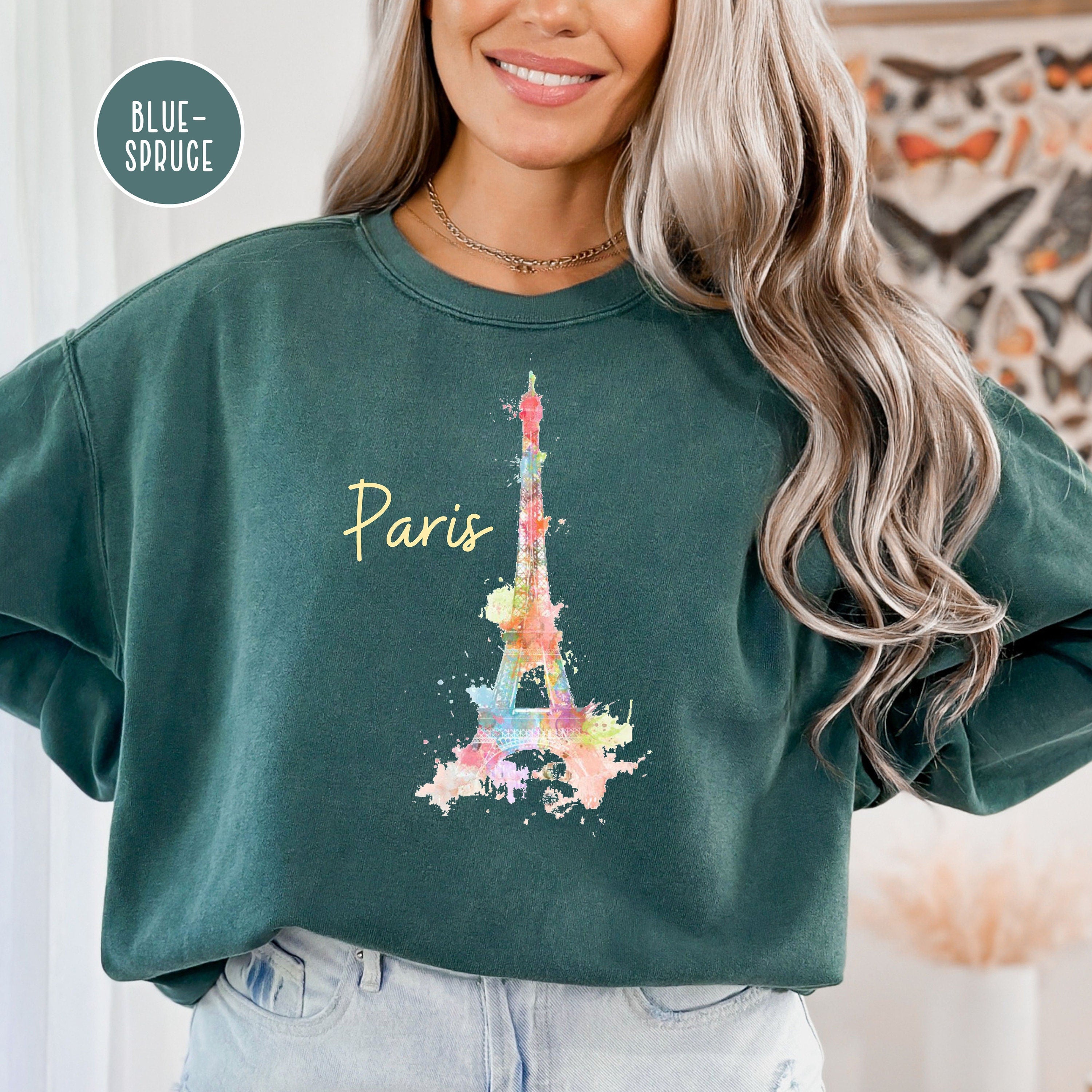 Paris Eiffel Tower Pastel Comfort Colors® Sweatshirt