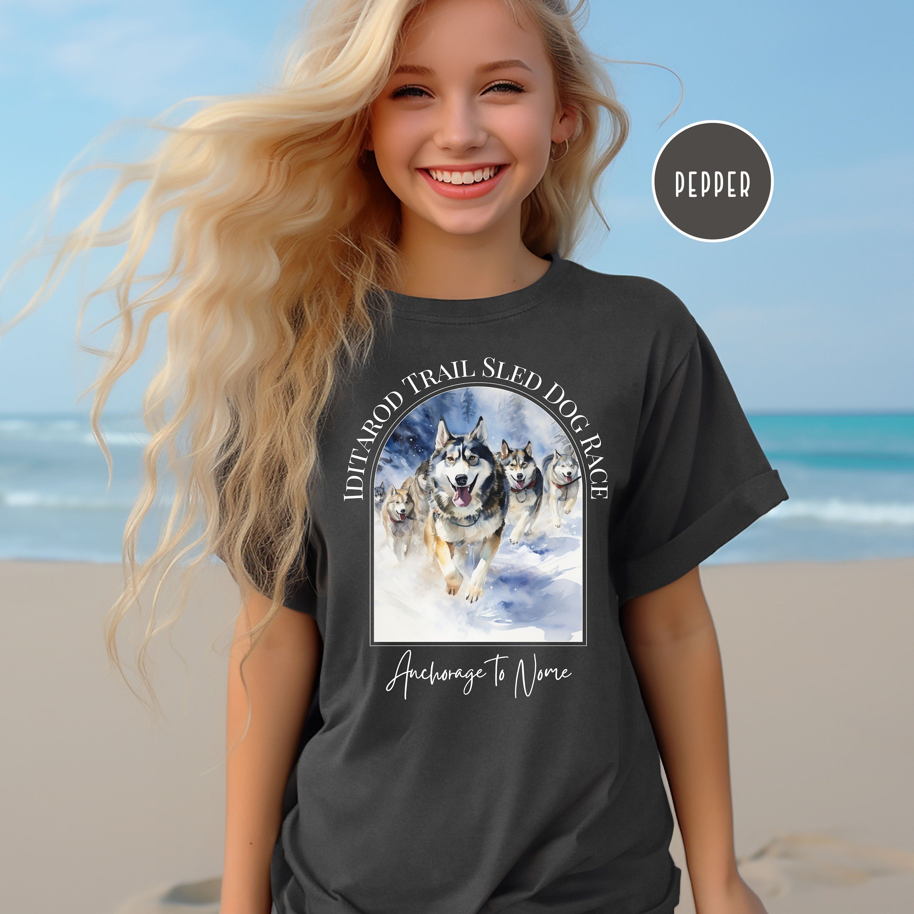 Iditarod Dog Race Youth Sized Comfort Colors® Tee