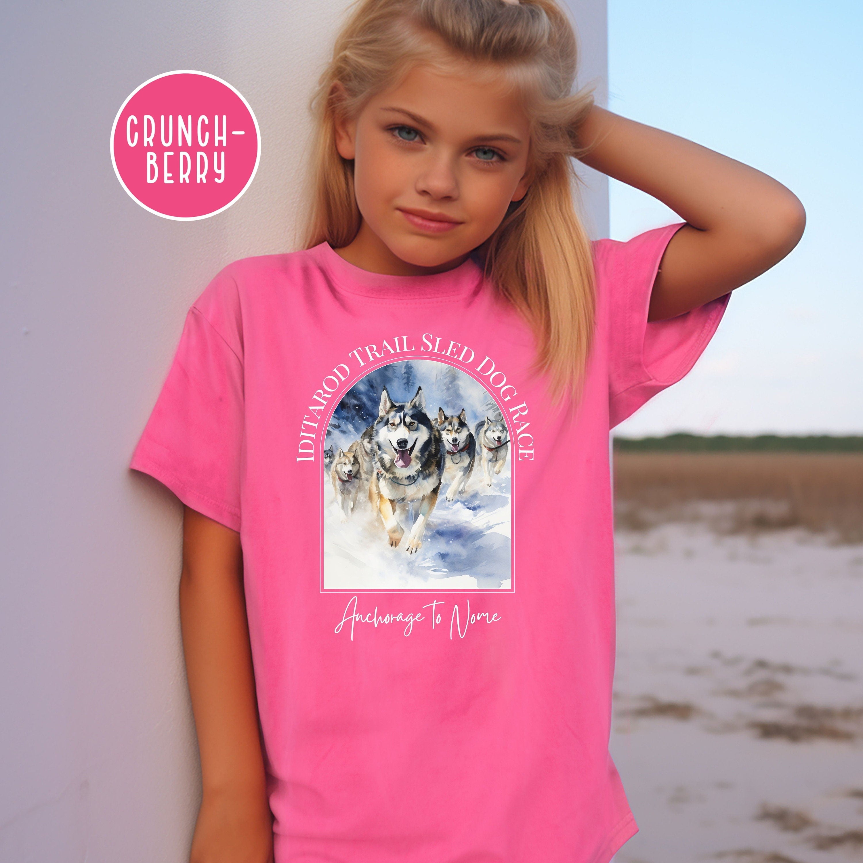 Iditarod Dog Race Youth Sized Comfort Colors® Tee