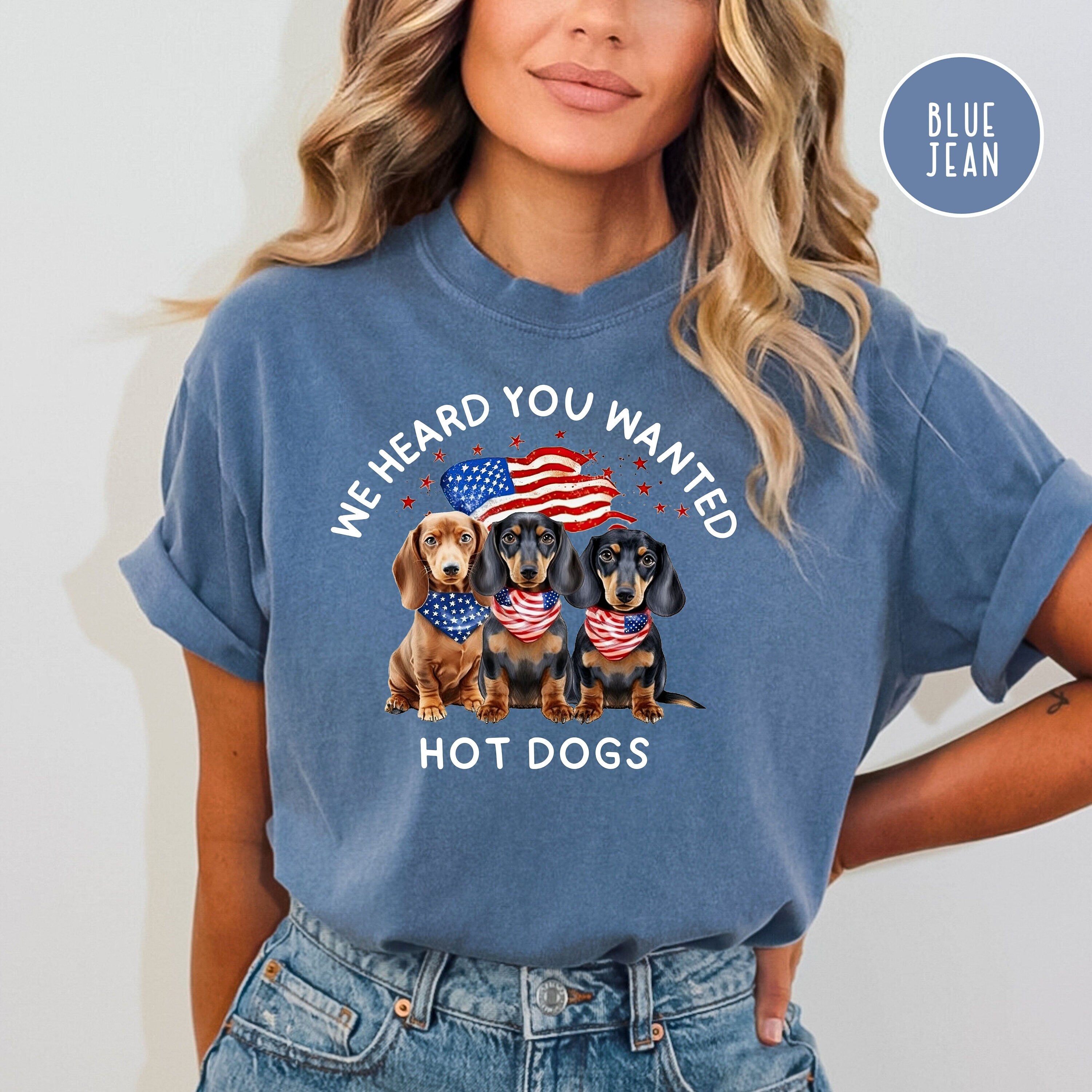 Funny Wiener Dog 4th of July Comfort Colors® Tee