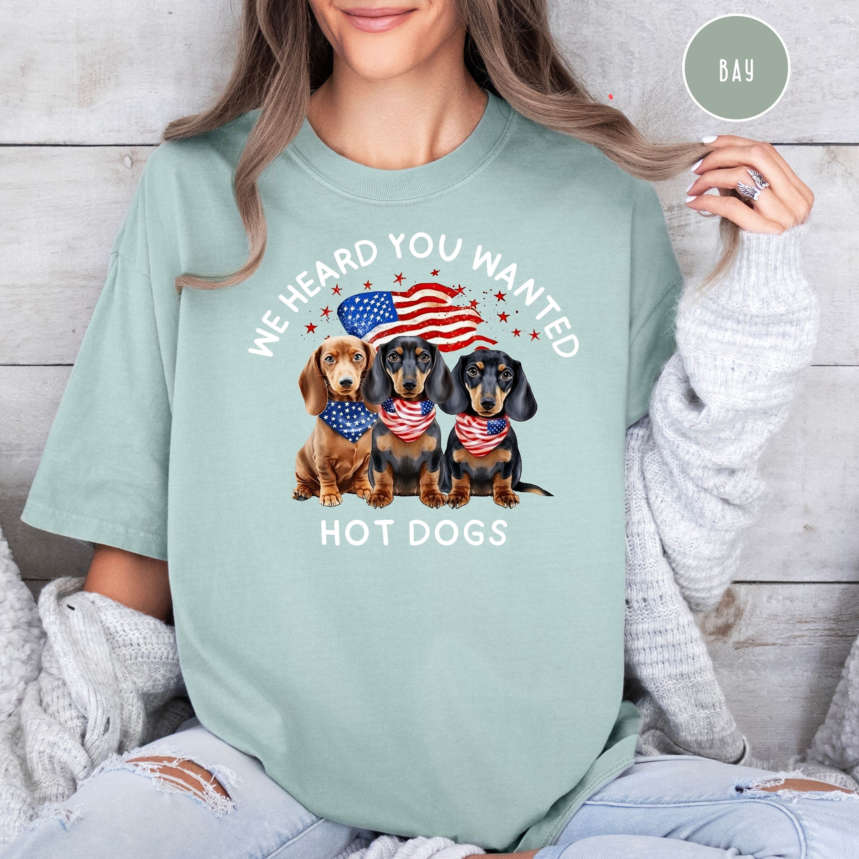 Funny Wiener Dog 4th of July Comfort Colors® Tee