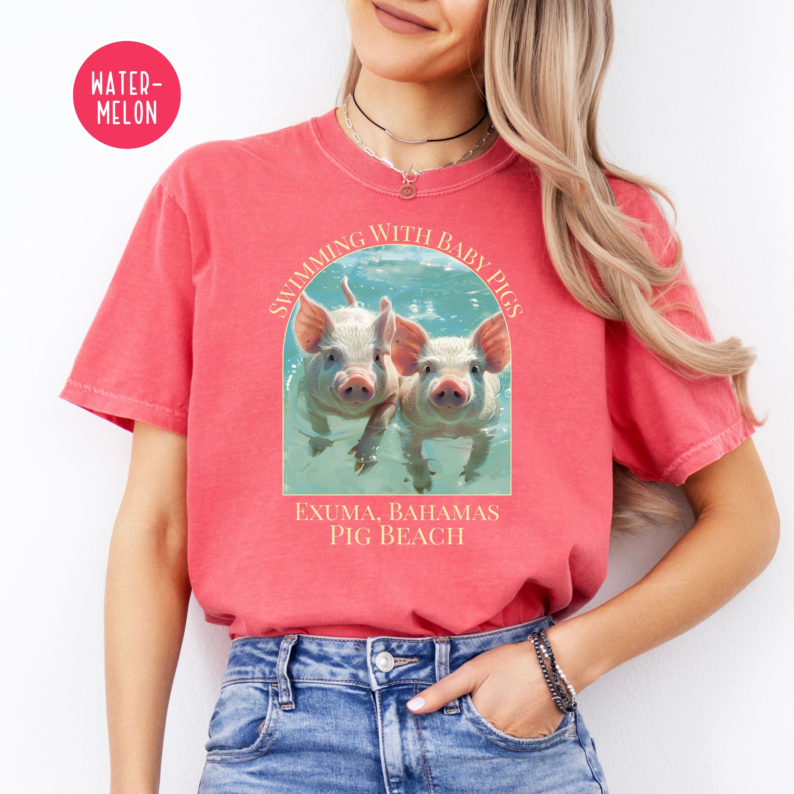 Pig Beach Exuma Bahamas Comfort Colors® Tee