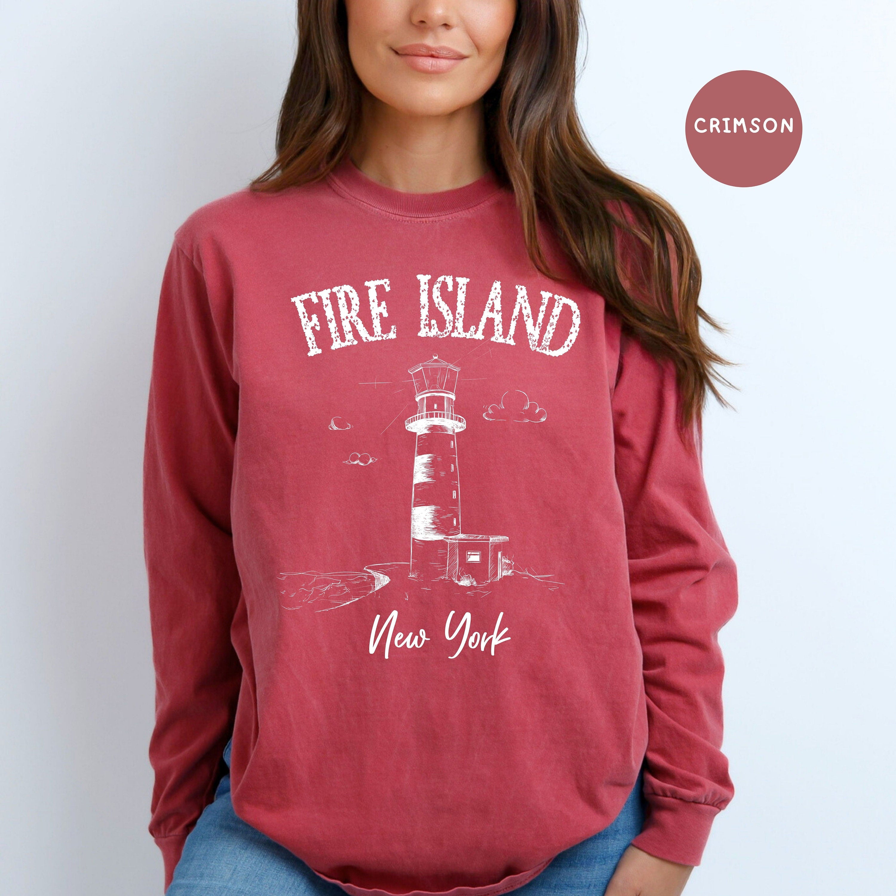 Fire Island Grunge Style Long Sleeve Comfort Colors® Tee