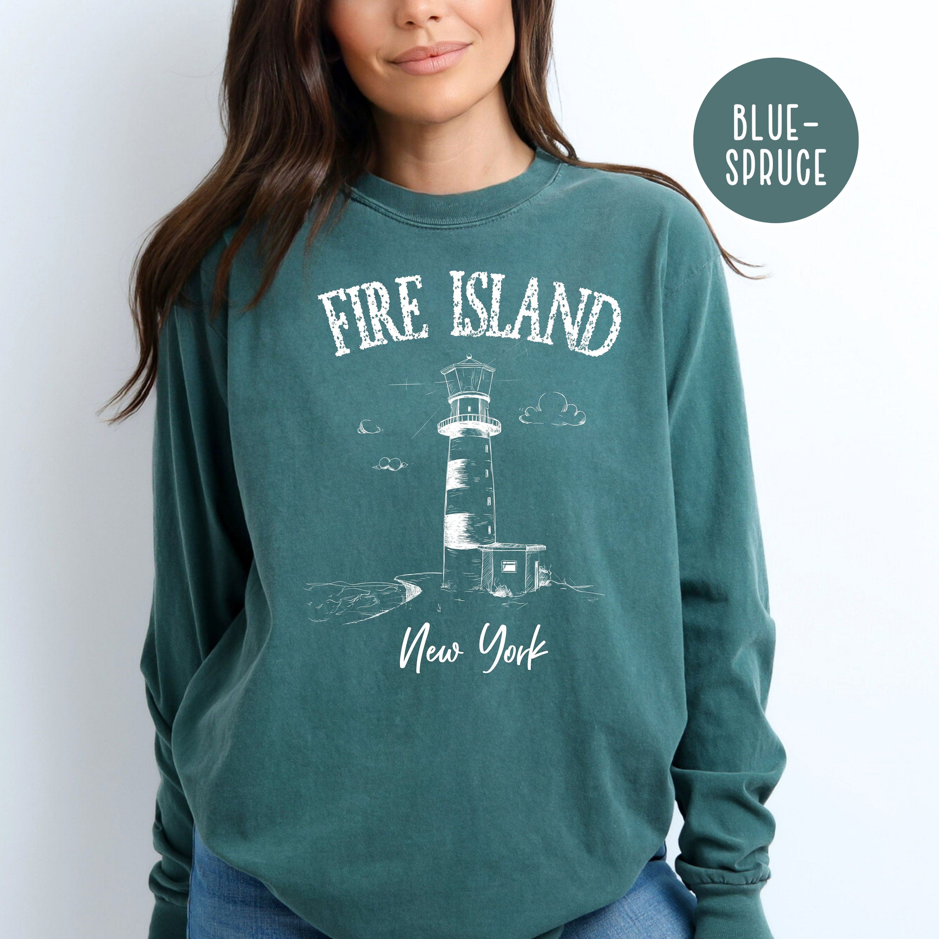 Fire Island Grunge Style Long Sleeve Comfort Colors® Tee