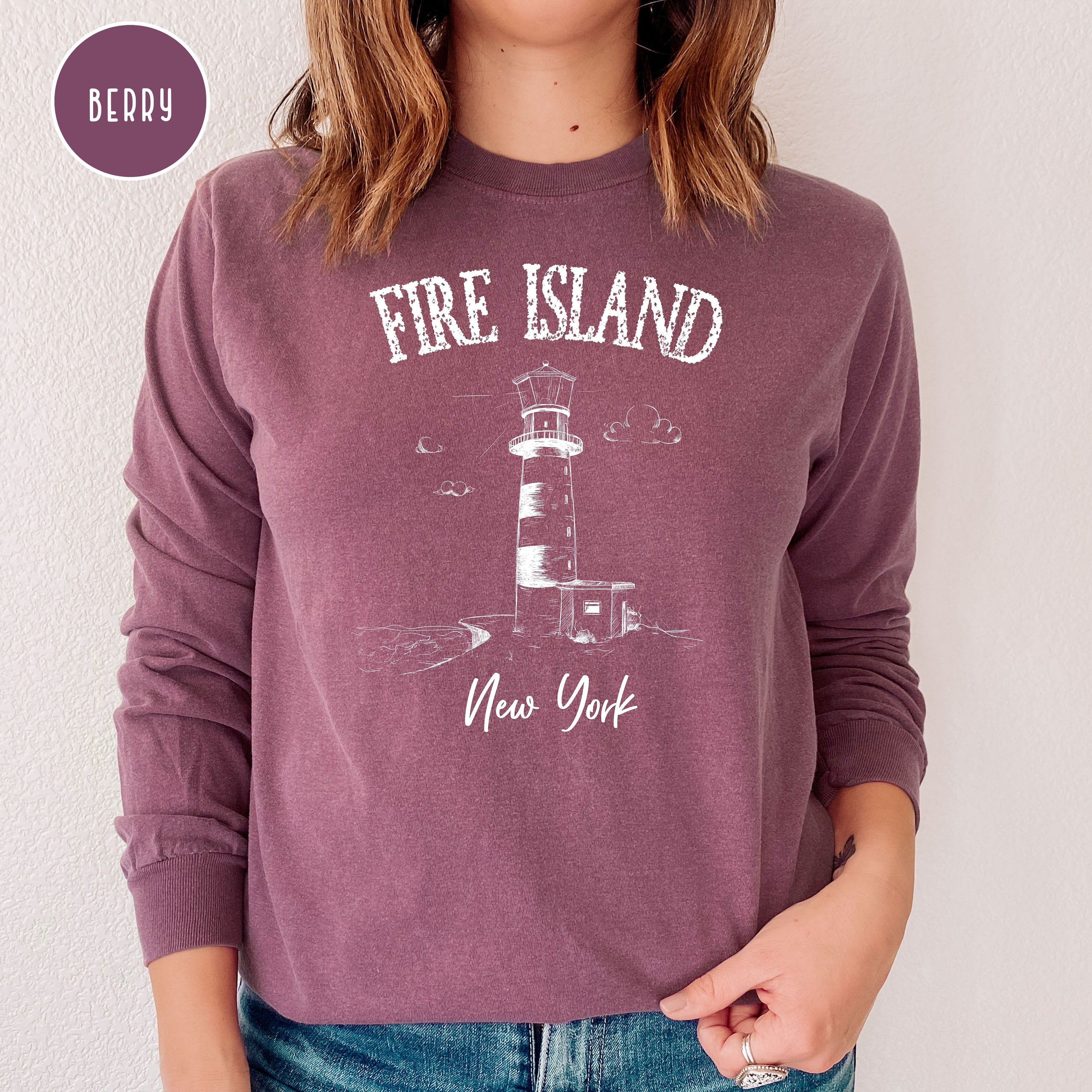 Fire Island Grunge Style Long Sleeve Comfort Colors® Tee