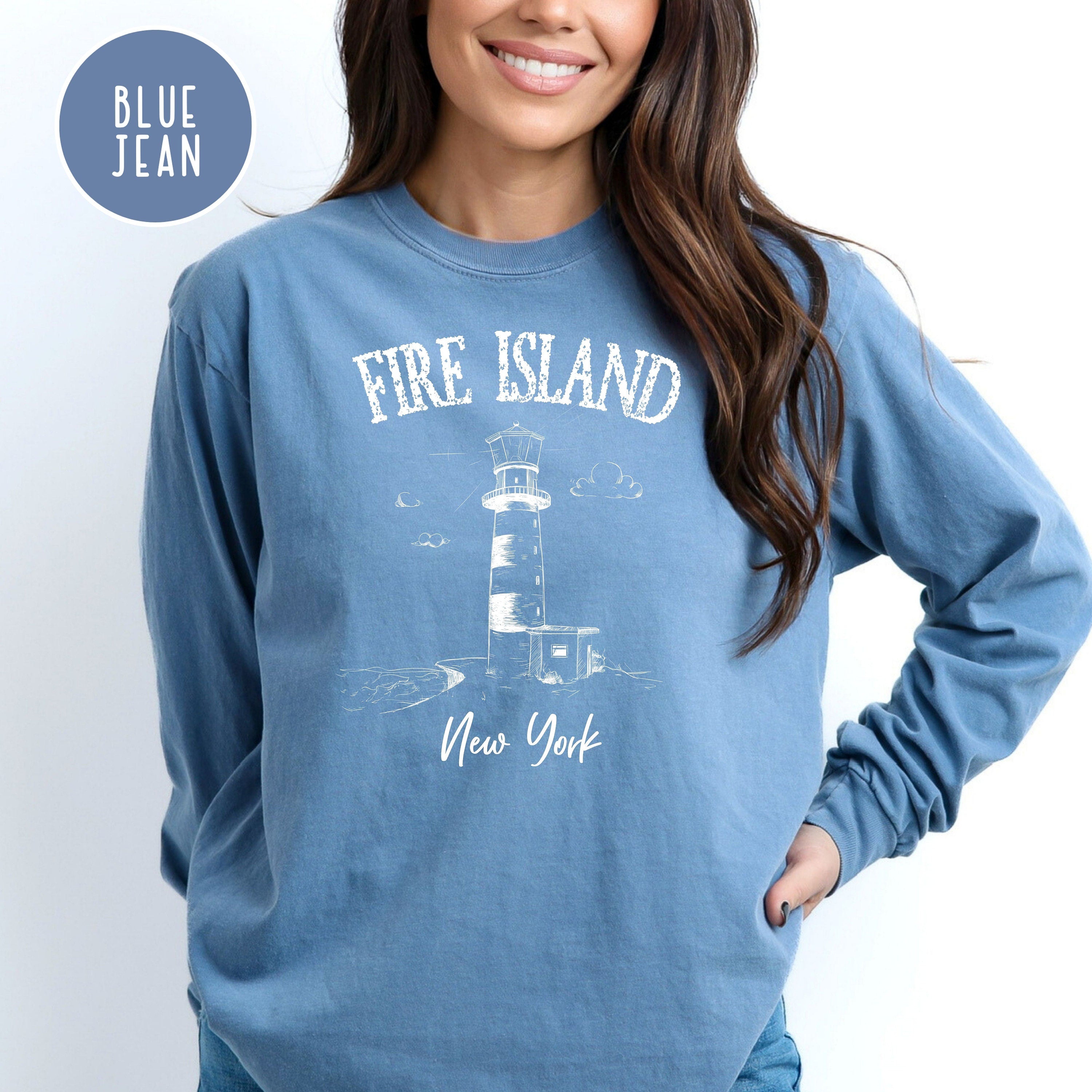 Fire Island Grunge Style Long Sleeve Comfort Colors® Tee