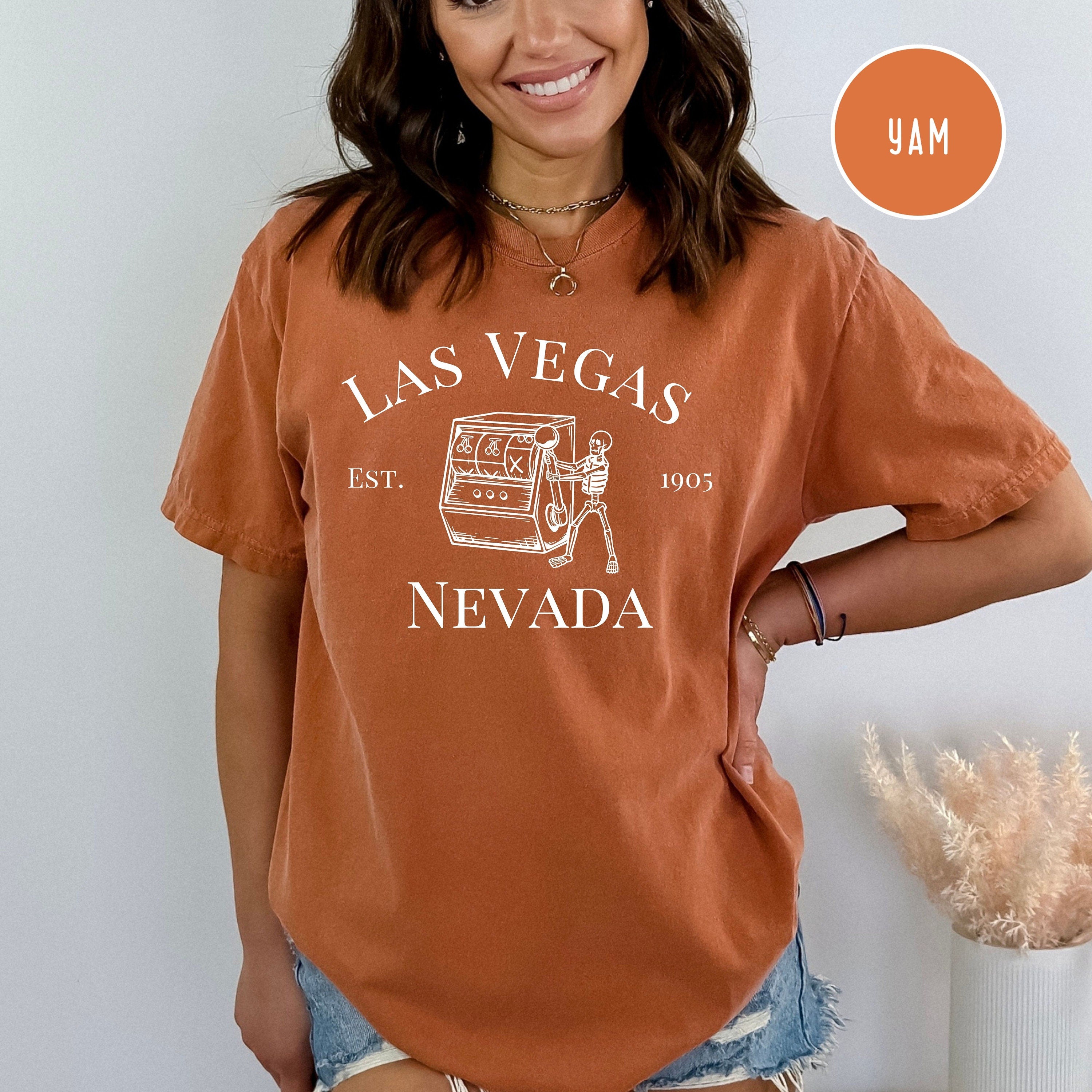 Las Vegas Nevada Skeleton Playing Slots Comfort Colors® Tee