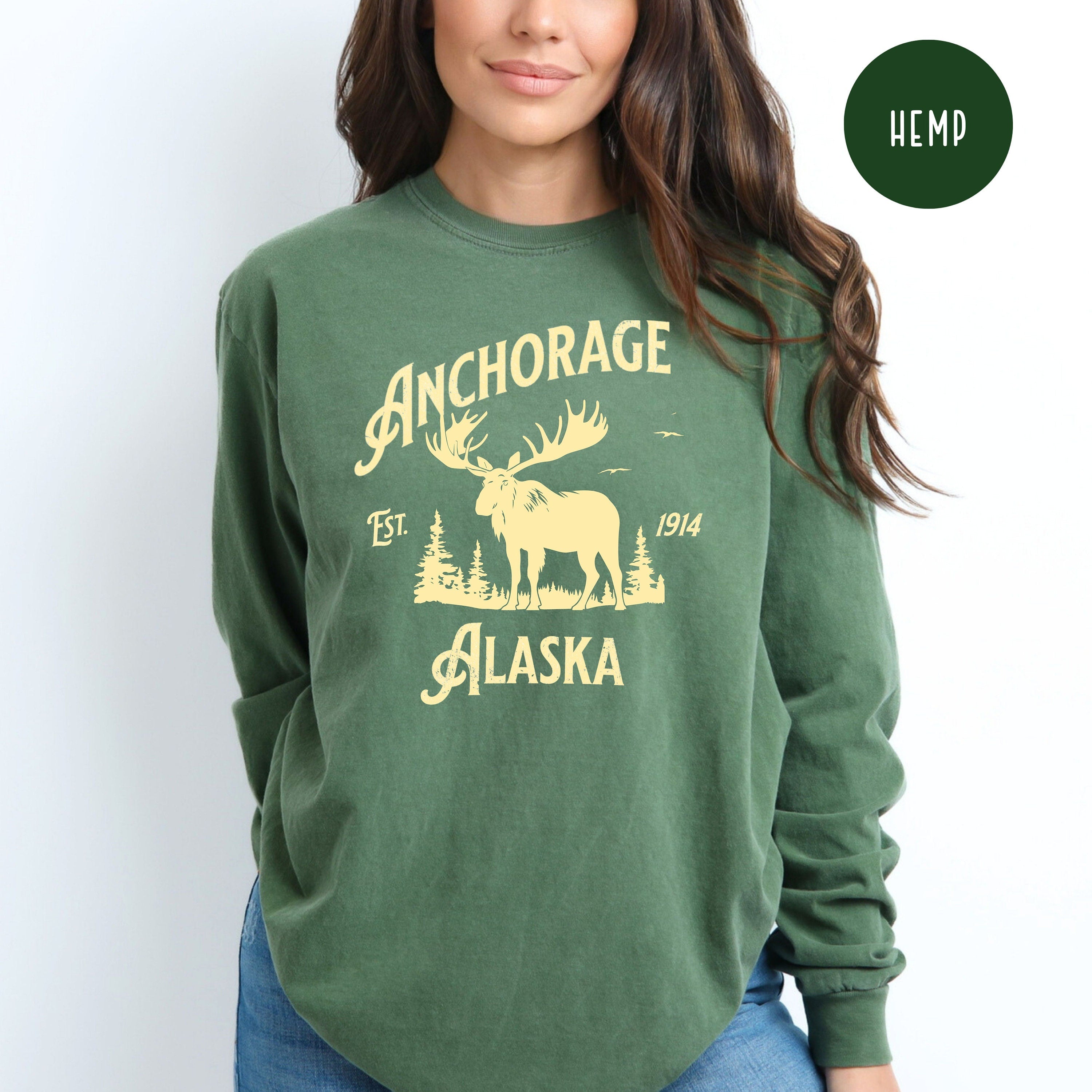 Anchorage Alaska Comfort Colors® Long Sleeve Tee Shirt