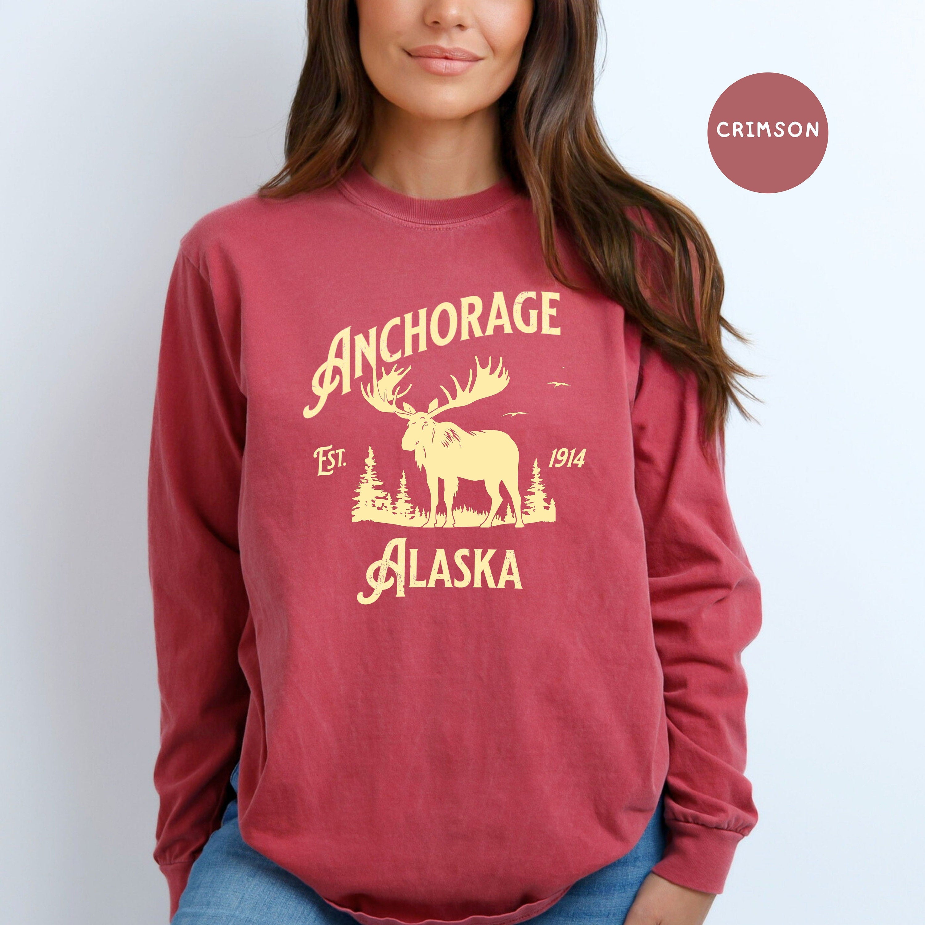 Anchorage Alaska Comfort Colors® Long Sleeve Tee Shirt