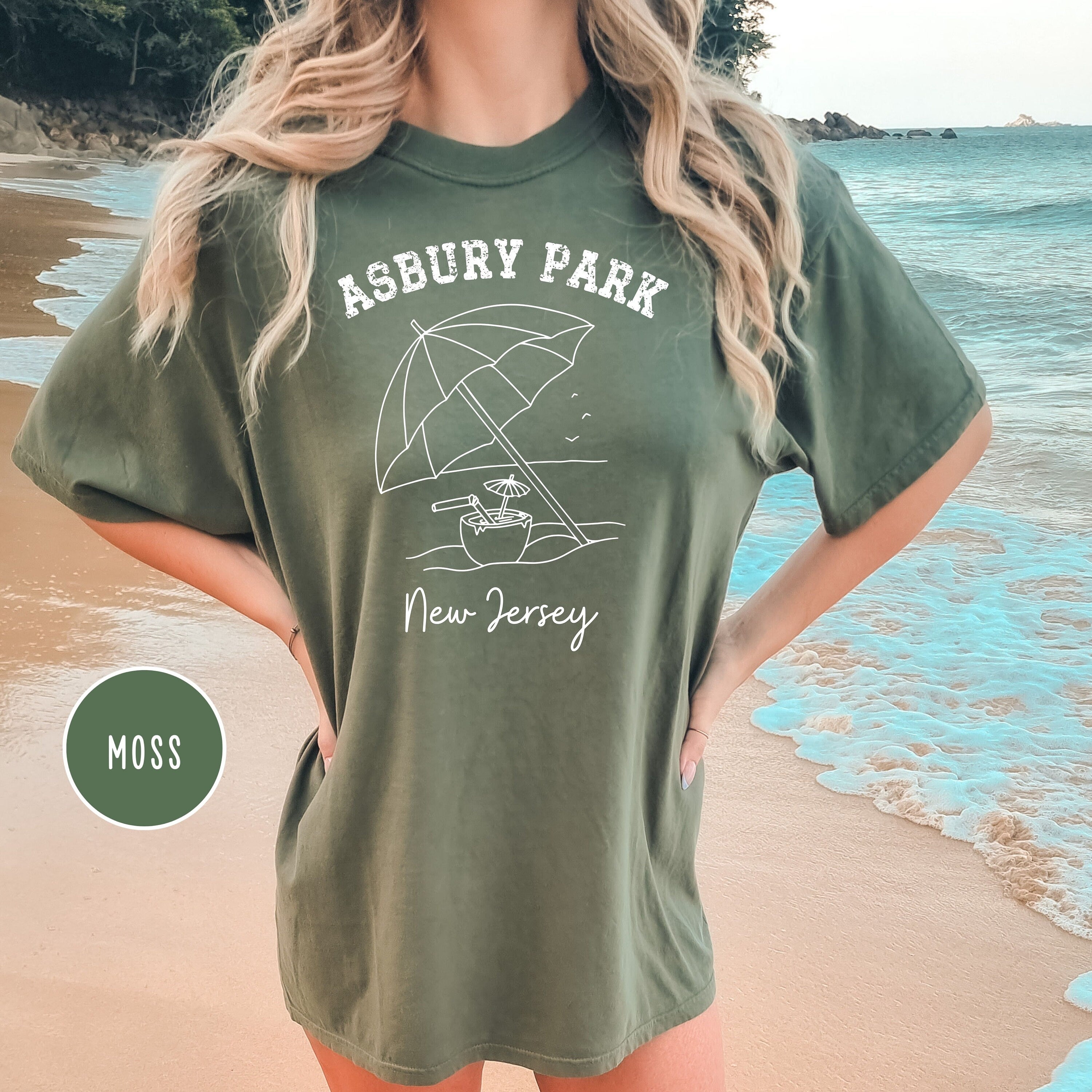 Asbury Park New Jersey Comfort Colors® Beach Tee