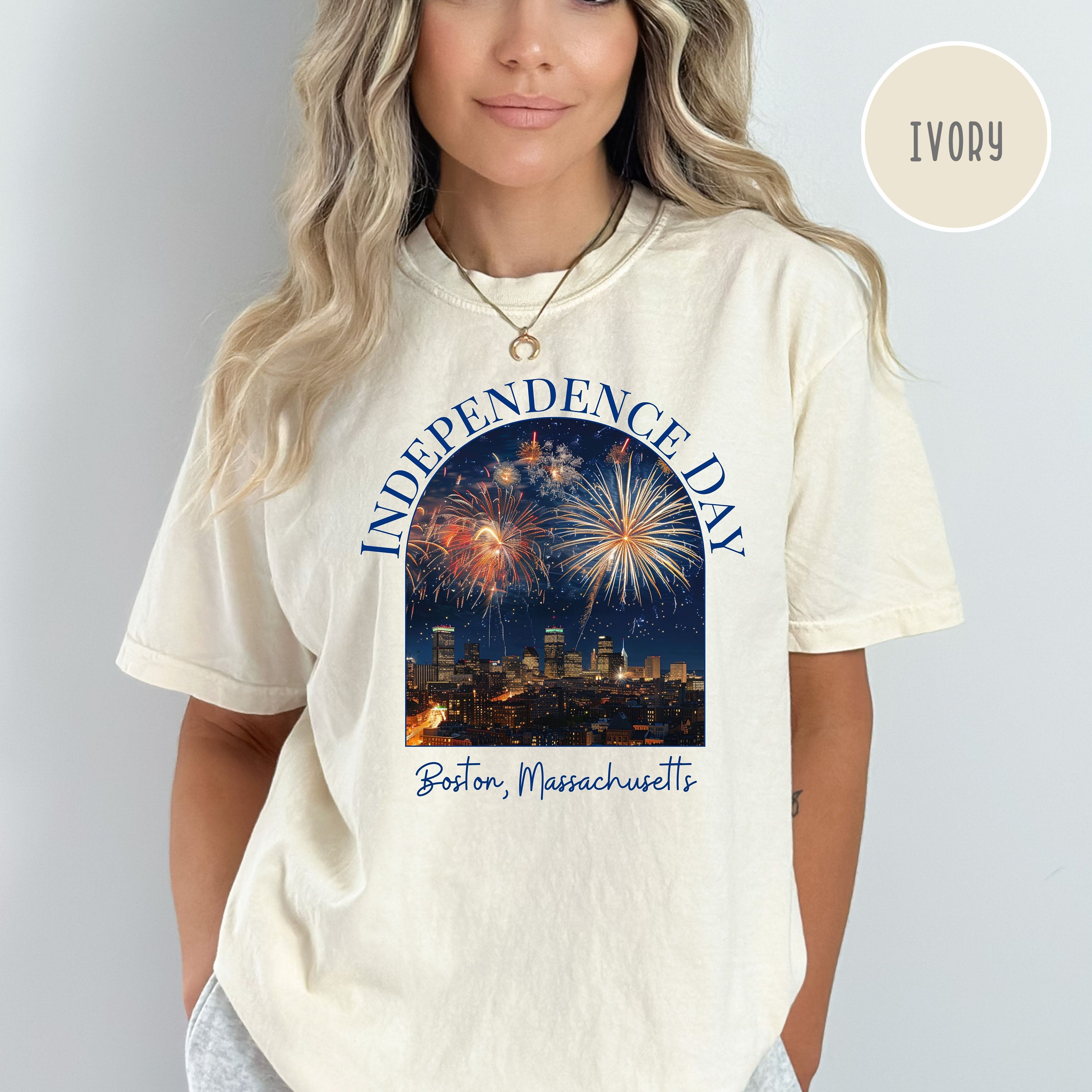 Independence Day Boston Harbor 4th of July Comfort Colors® Tee