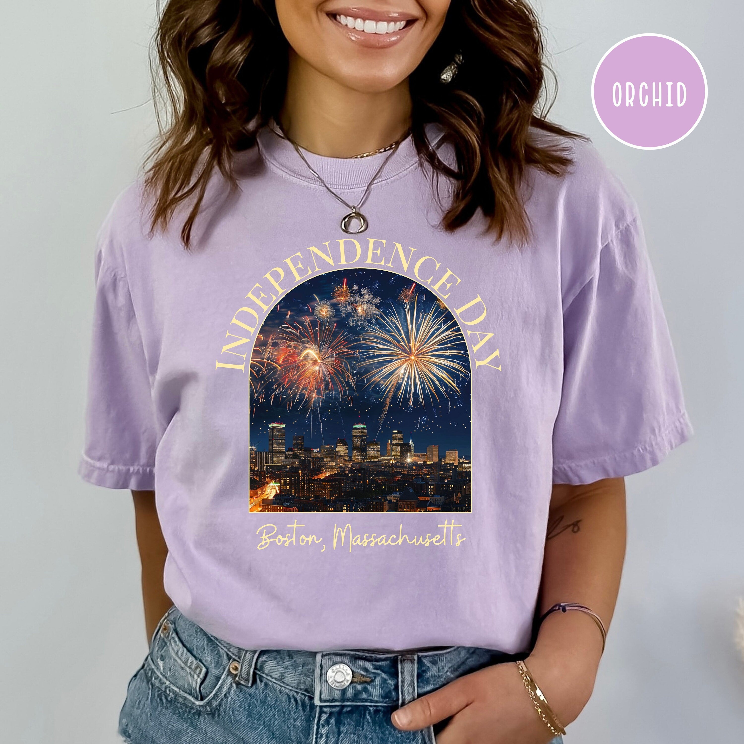 Independence Day Boston Harbor 4th of July Comfort Colors® Tee