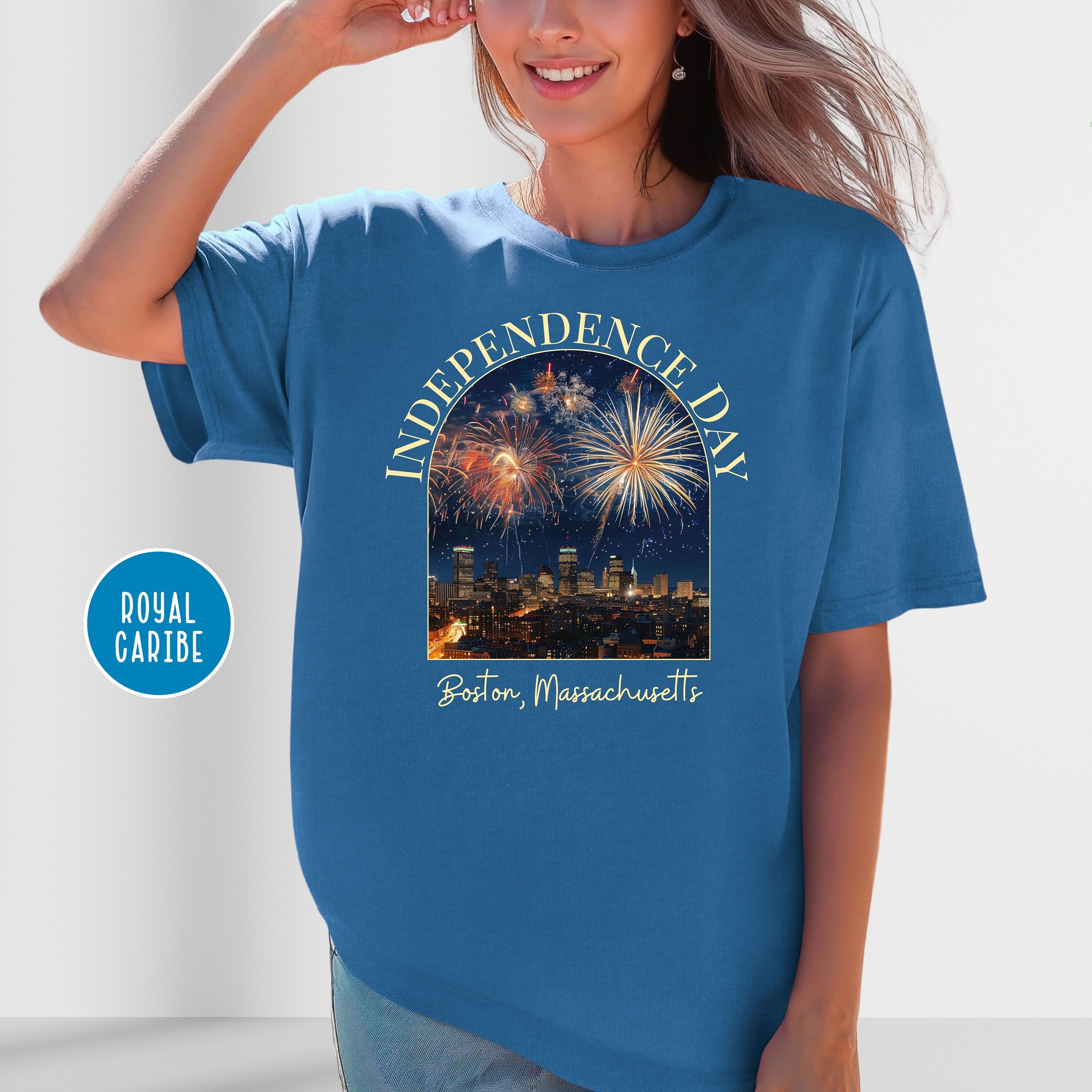 Independence Day Boston Harbor 4th of July Comfort Colors® Tee