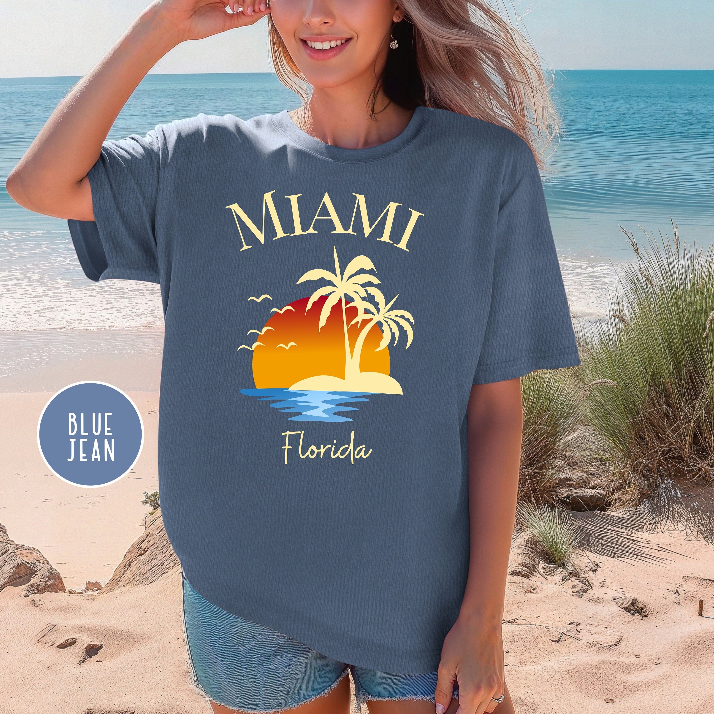 Miami Beach Florida Comfort Colors Beach Tee