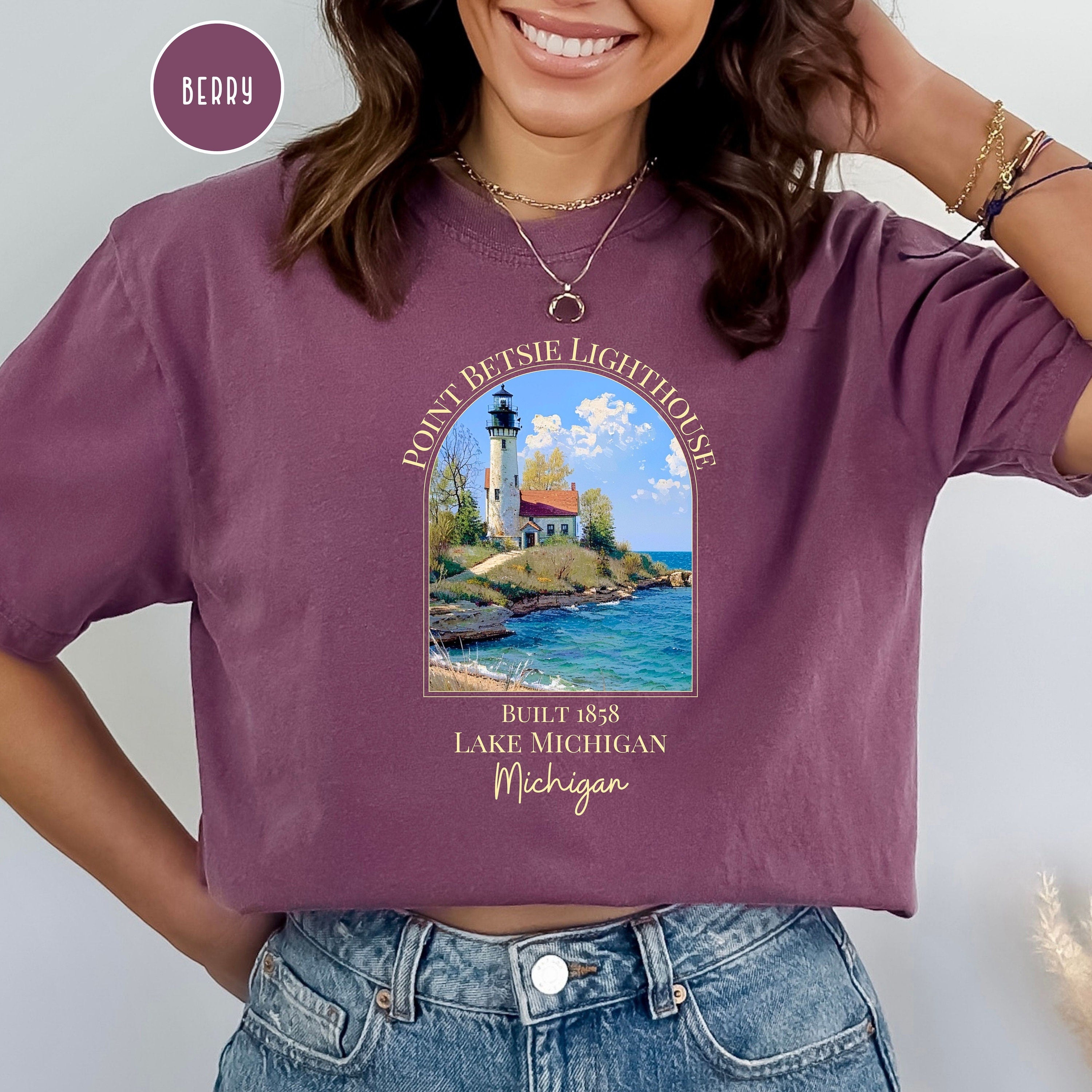 Point Betsie Lighthouse Lake Michigan Comfort Colors® Tee