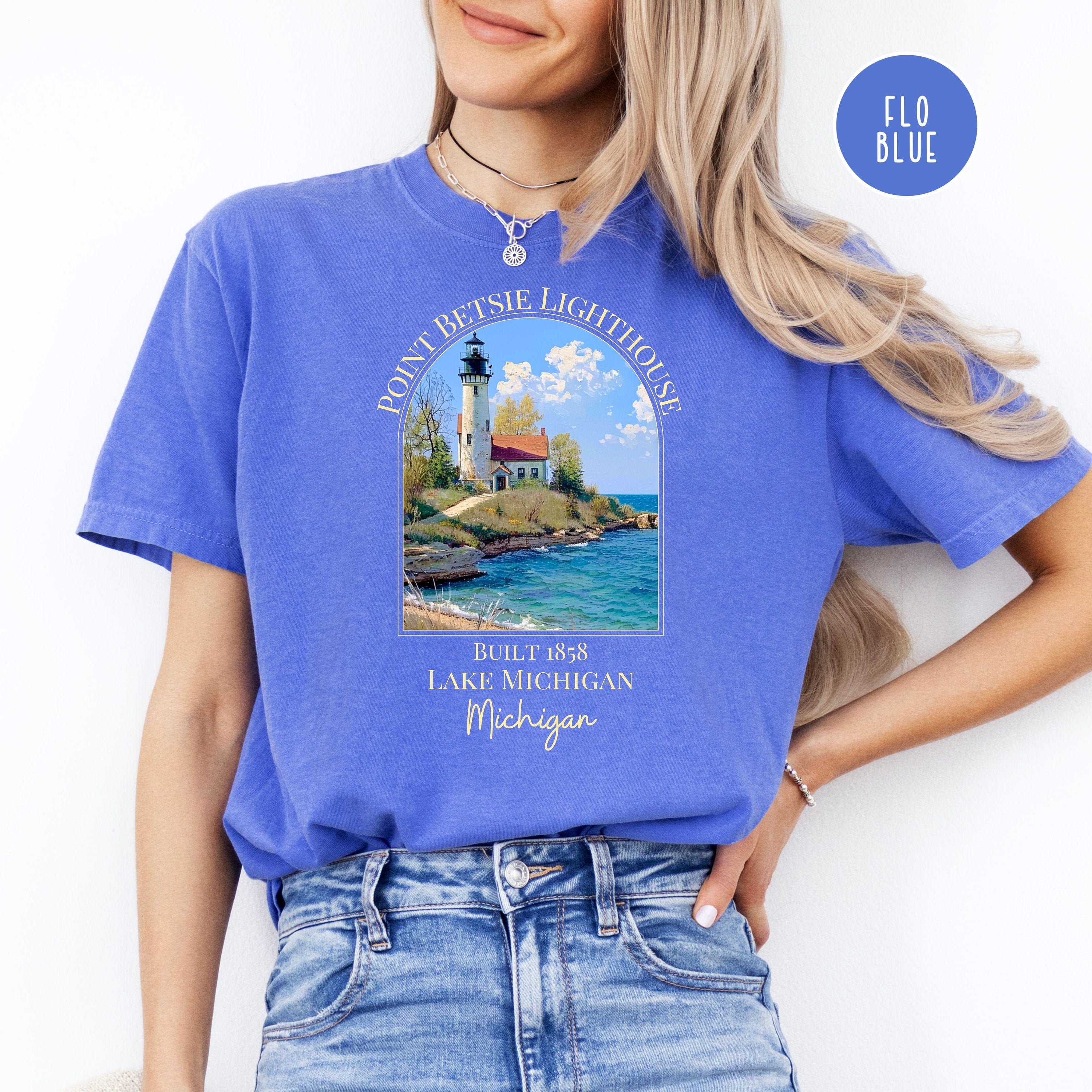 Point Betsie Lighthouse Lake Michigan Comfort Colors® Tee