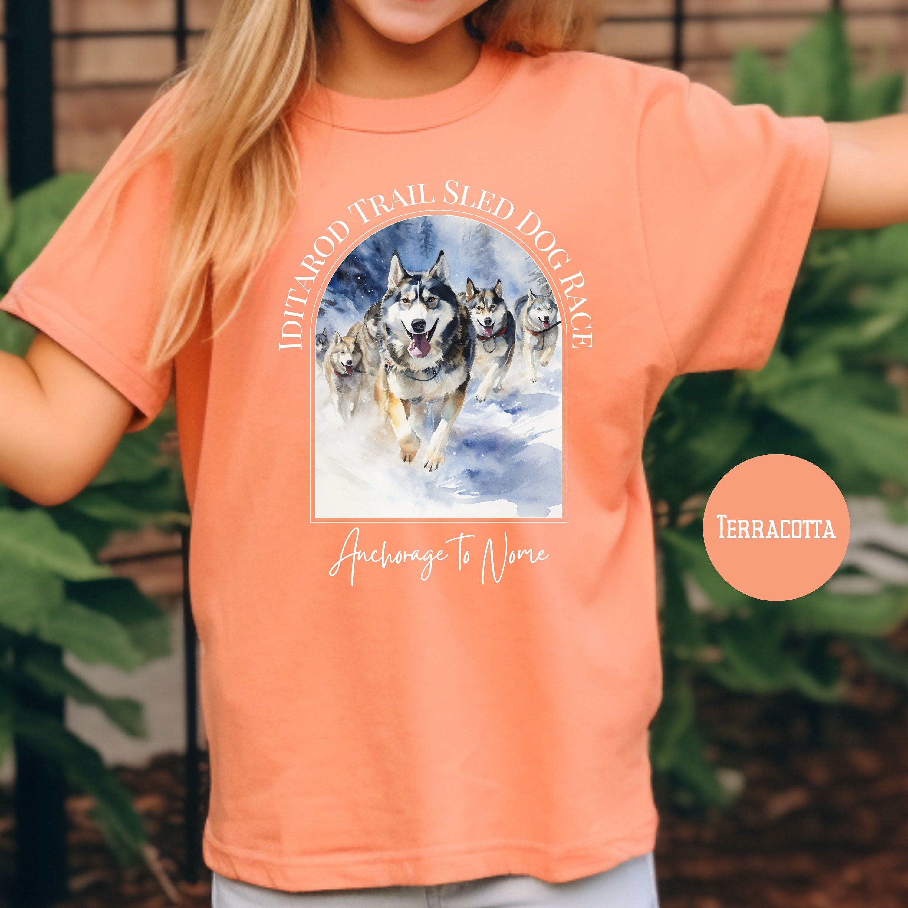 Iditarod Dog Race Youth Sized Comfort Colors® Tee