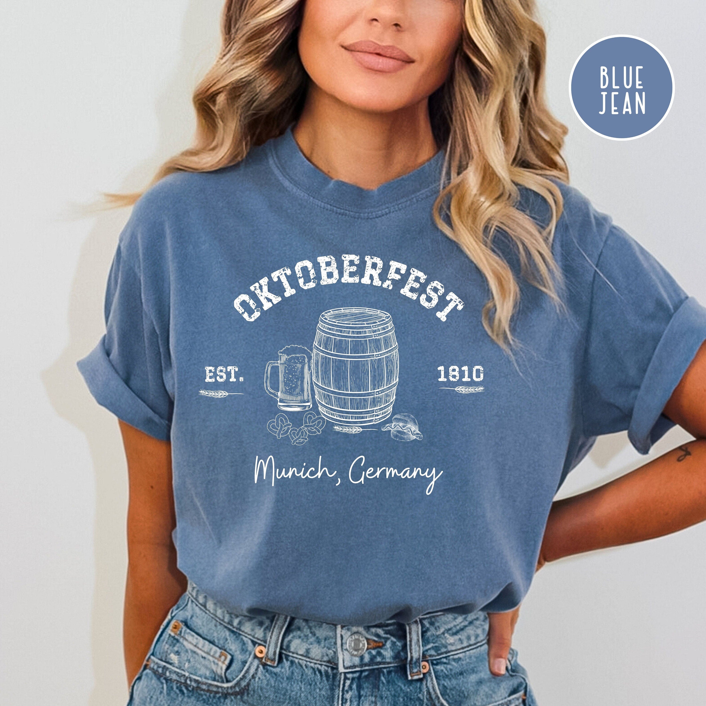 Oktoberfest Grunge Style Beer and Pretzels Comfort Colors® Tee