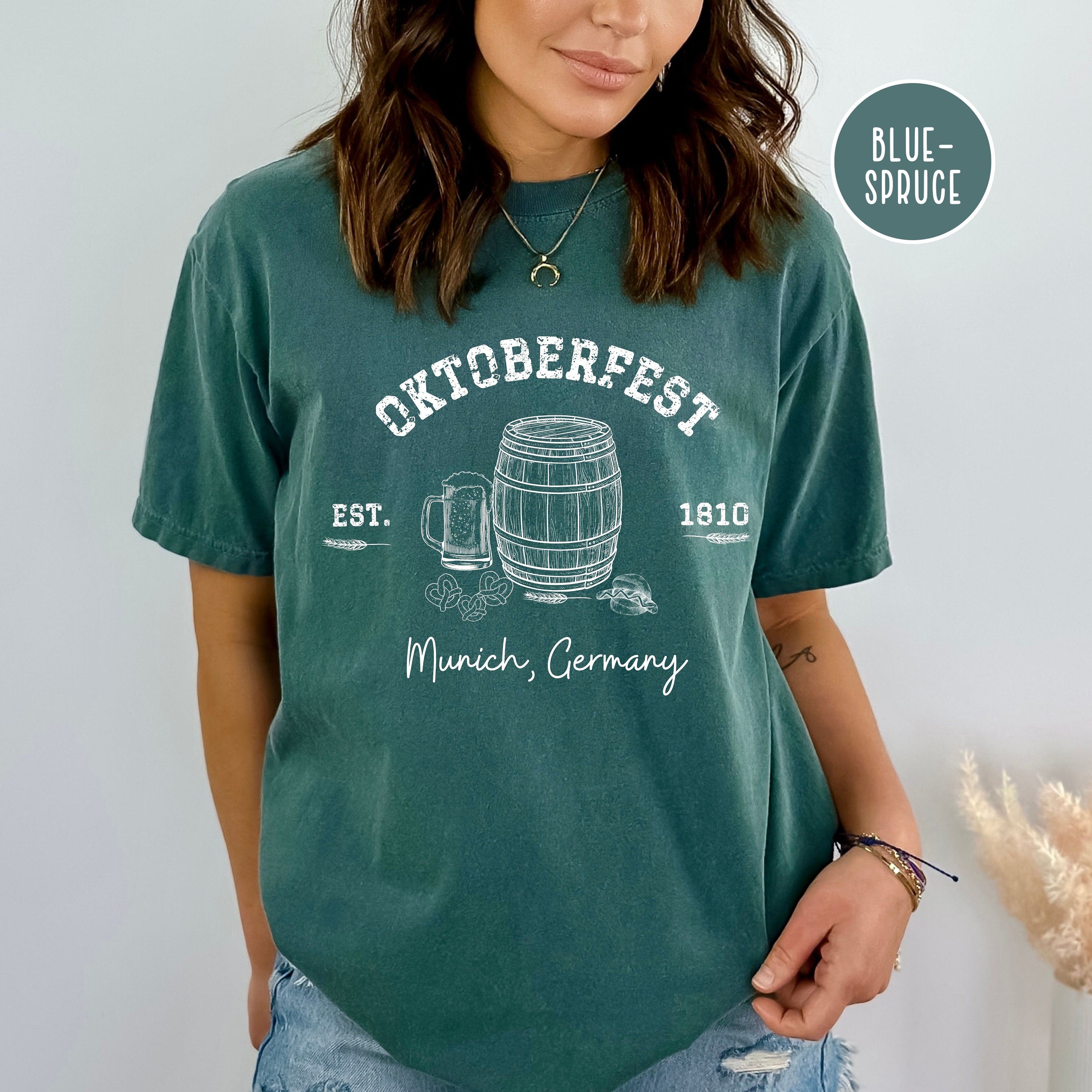 Oktoberfest Grunge Style Beer and Pretzels Comfort Colors® Tee