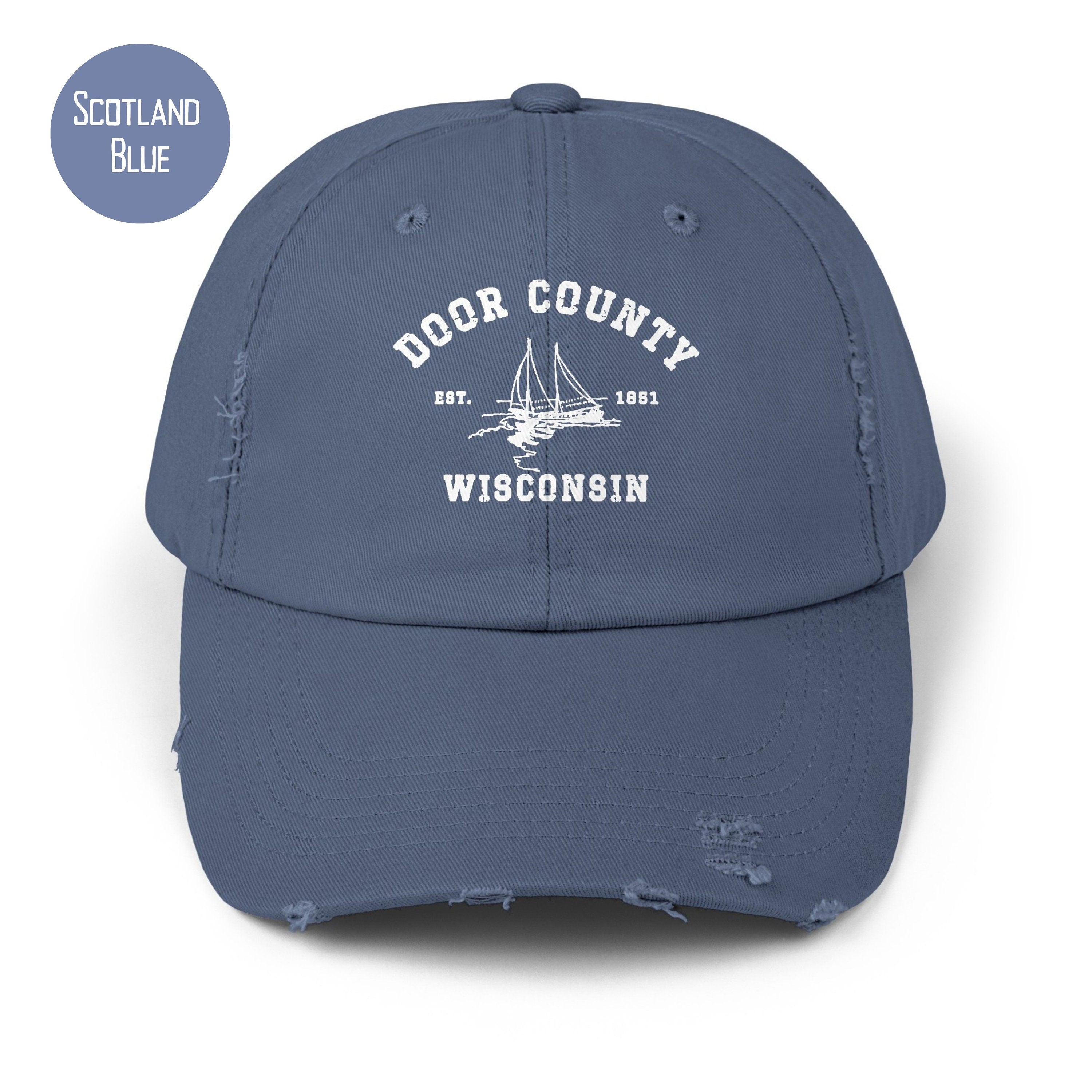 Door County Wisconsin Distressed Ponytail Cap