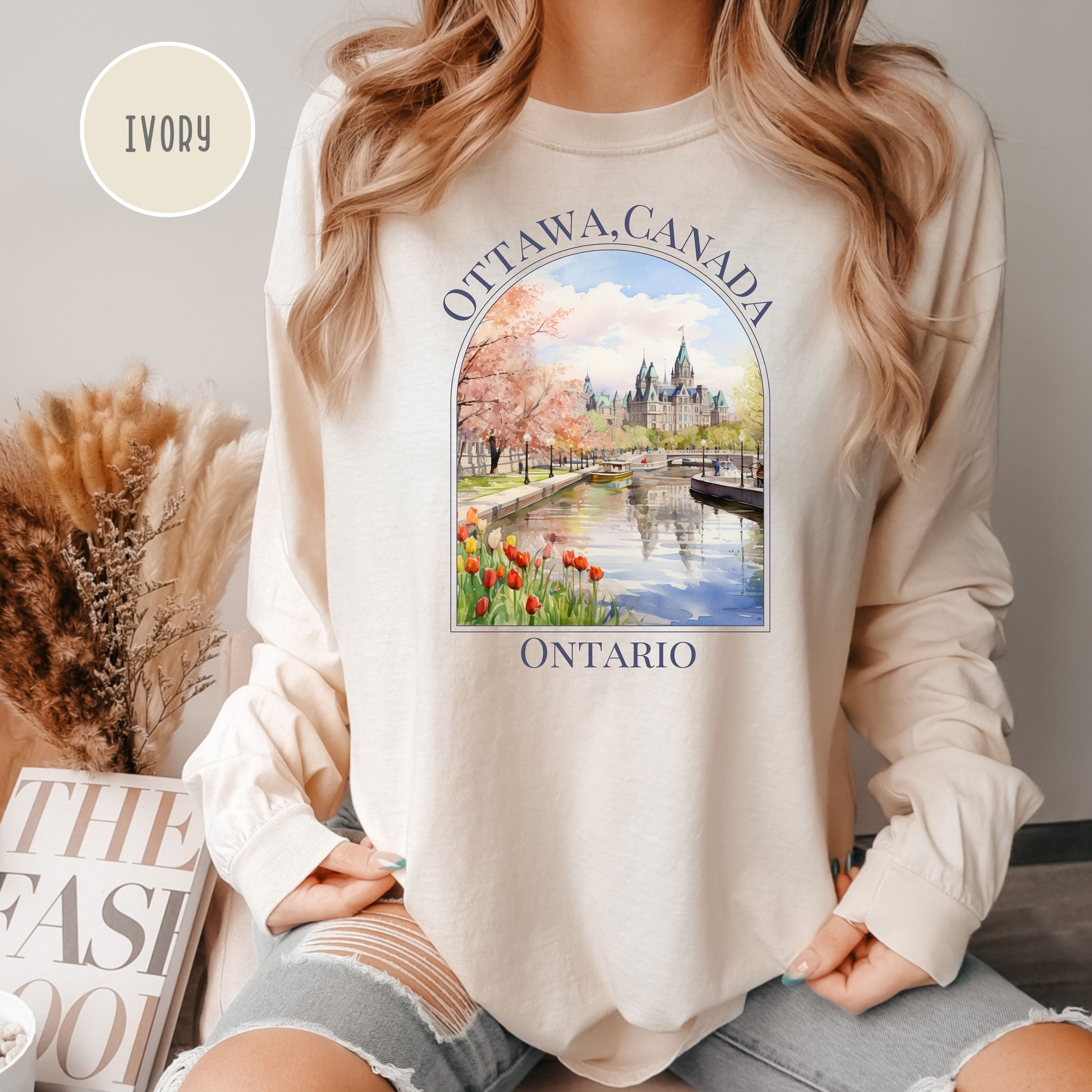 Ottawa Canada Comfort Colors® Long Sleeve Tee