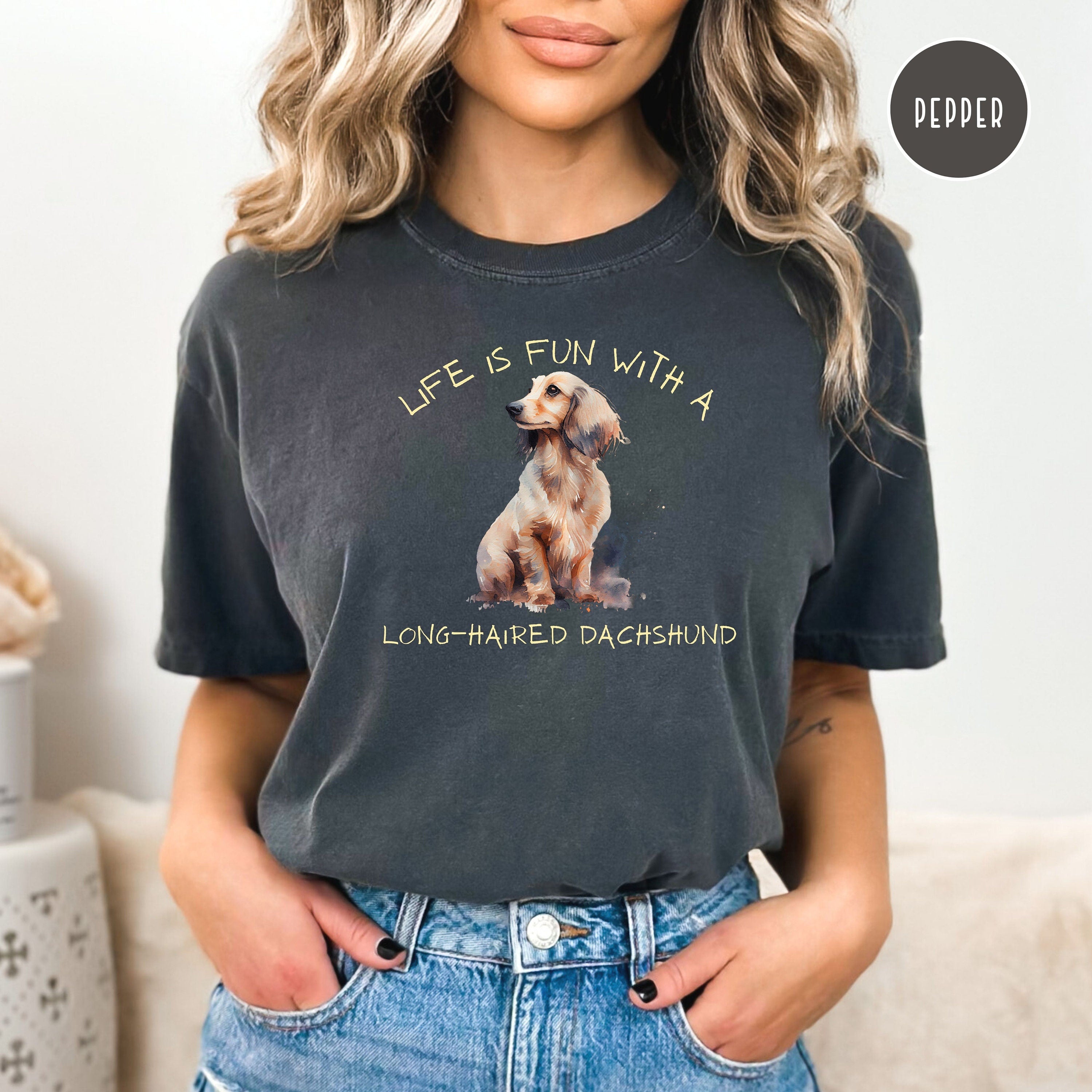 Long-Haired Dachshund Lover Comfort Colors® Tee