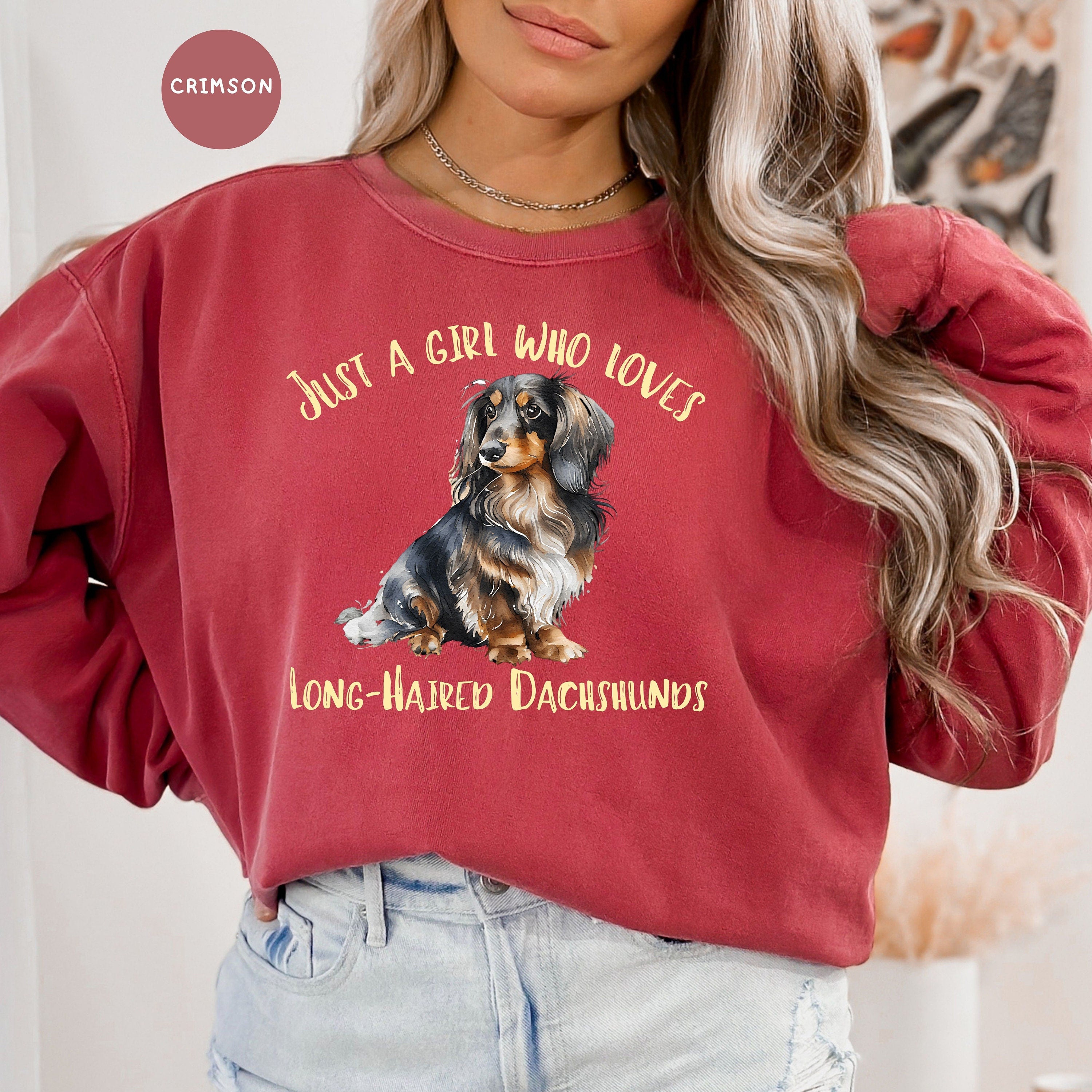 Long-Haired Dachshund Mom Comfort Colors® Sweatshirt