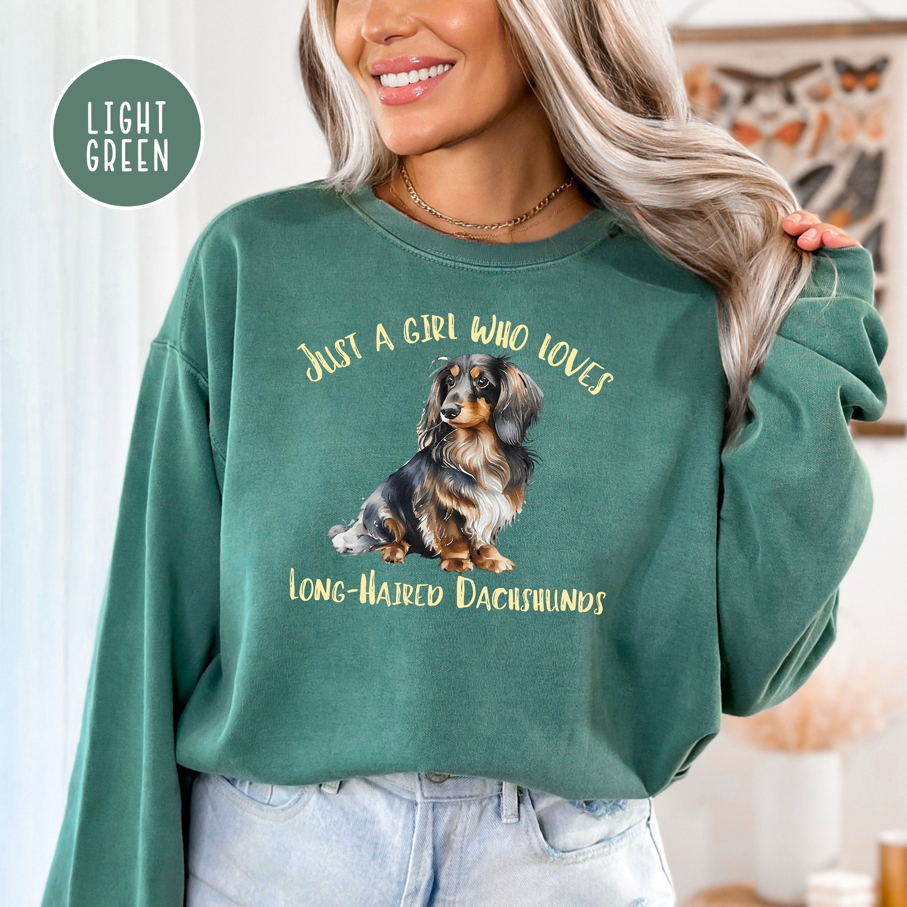 Long-Haired Dachshund Mom Comfort Colors® Sweatshirt