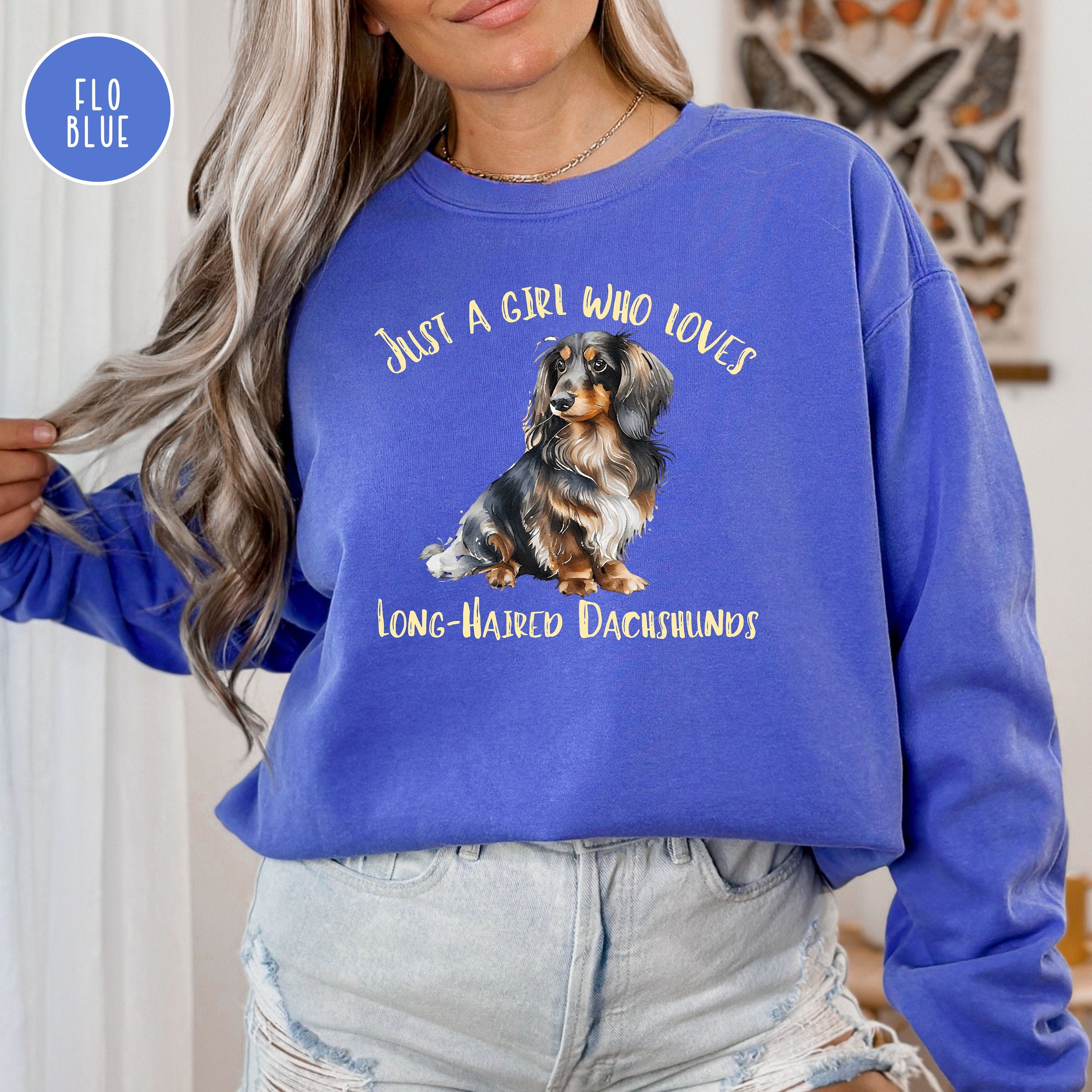 Long-Haired Dachshund Mom Comfort Colors® Sweatshirt