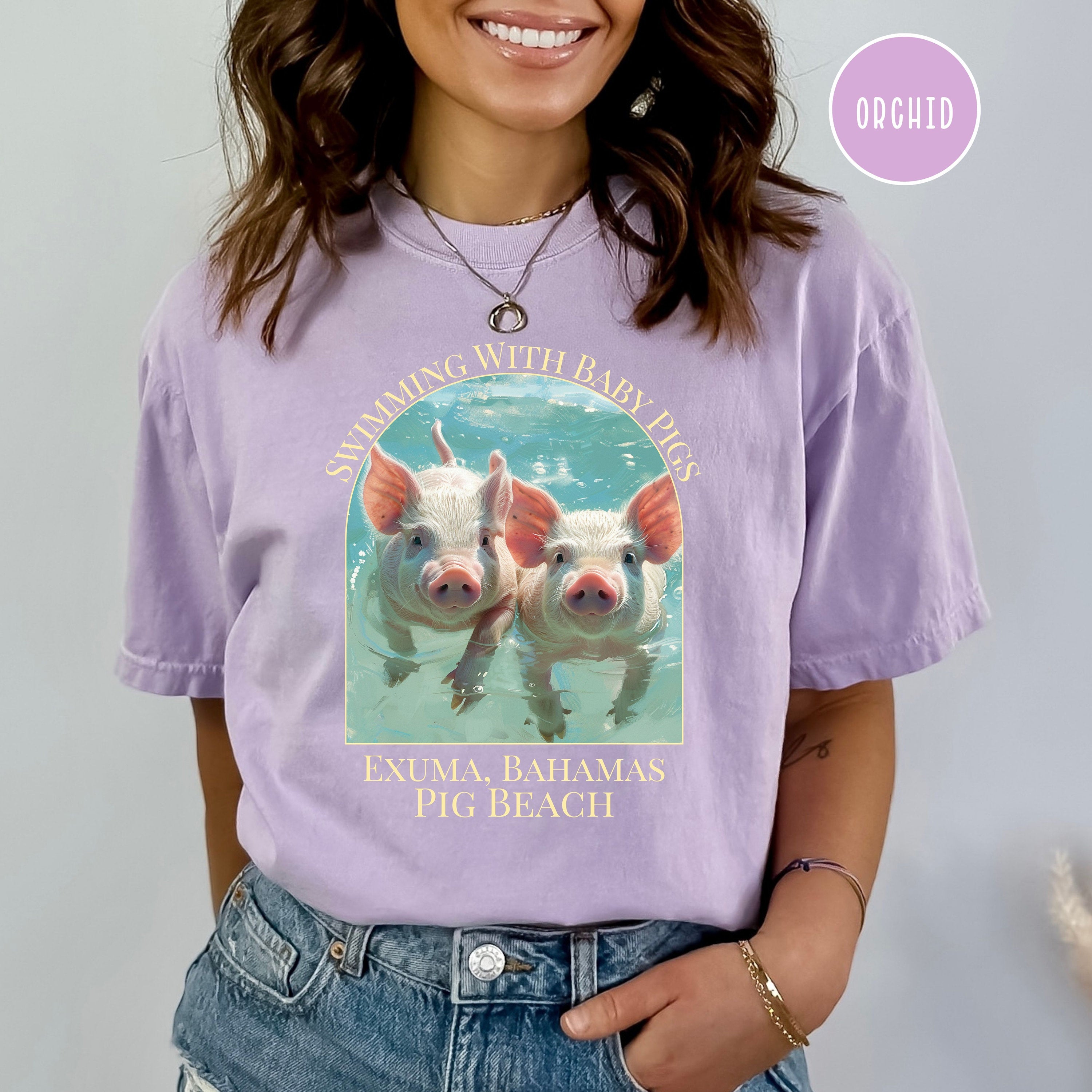 Pig Beach Exuma Bahamas Comfort Colors® Tee