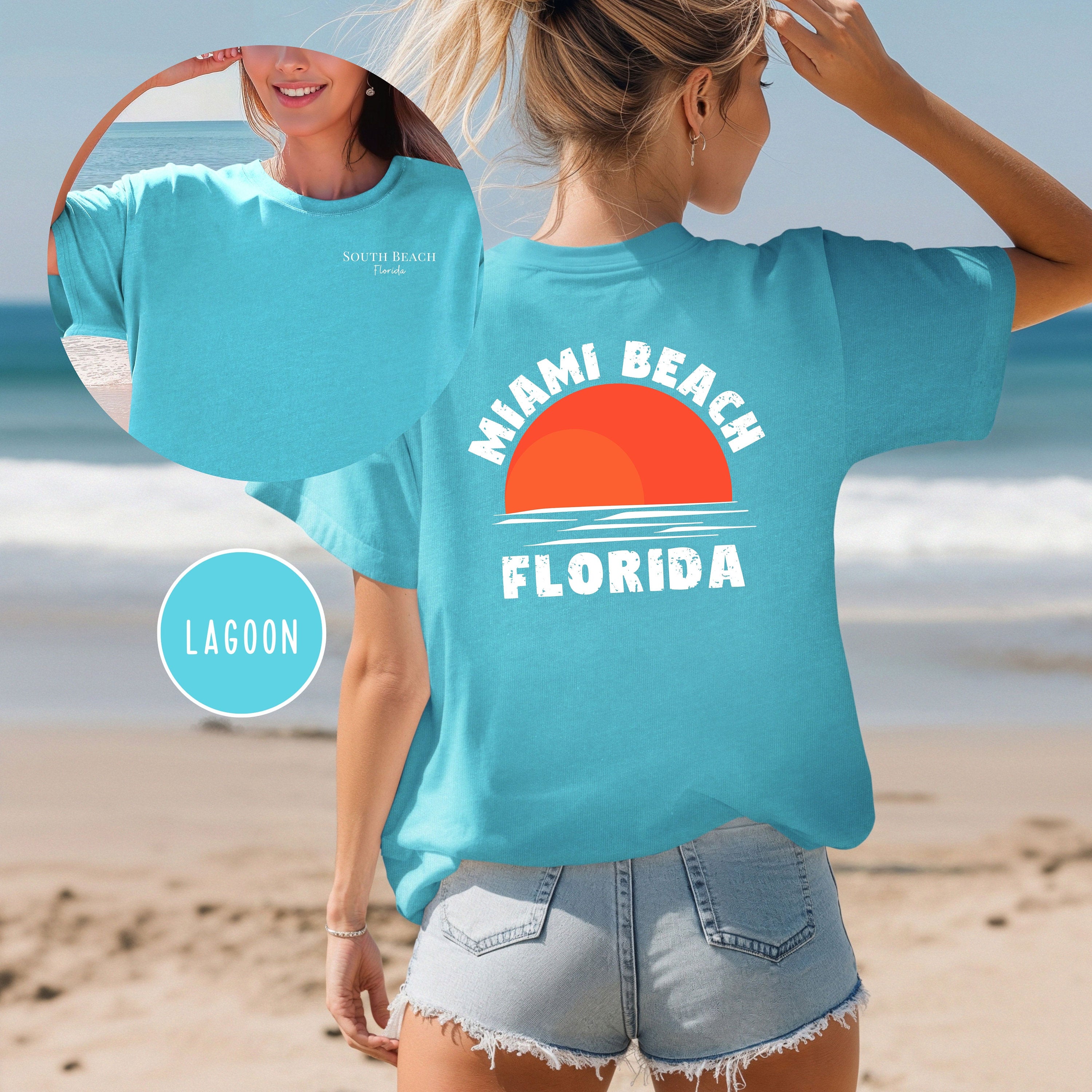 Miami Beach Comfort Colors® Beach Tee, Design on Front & Back