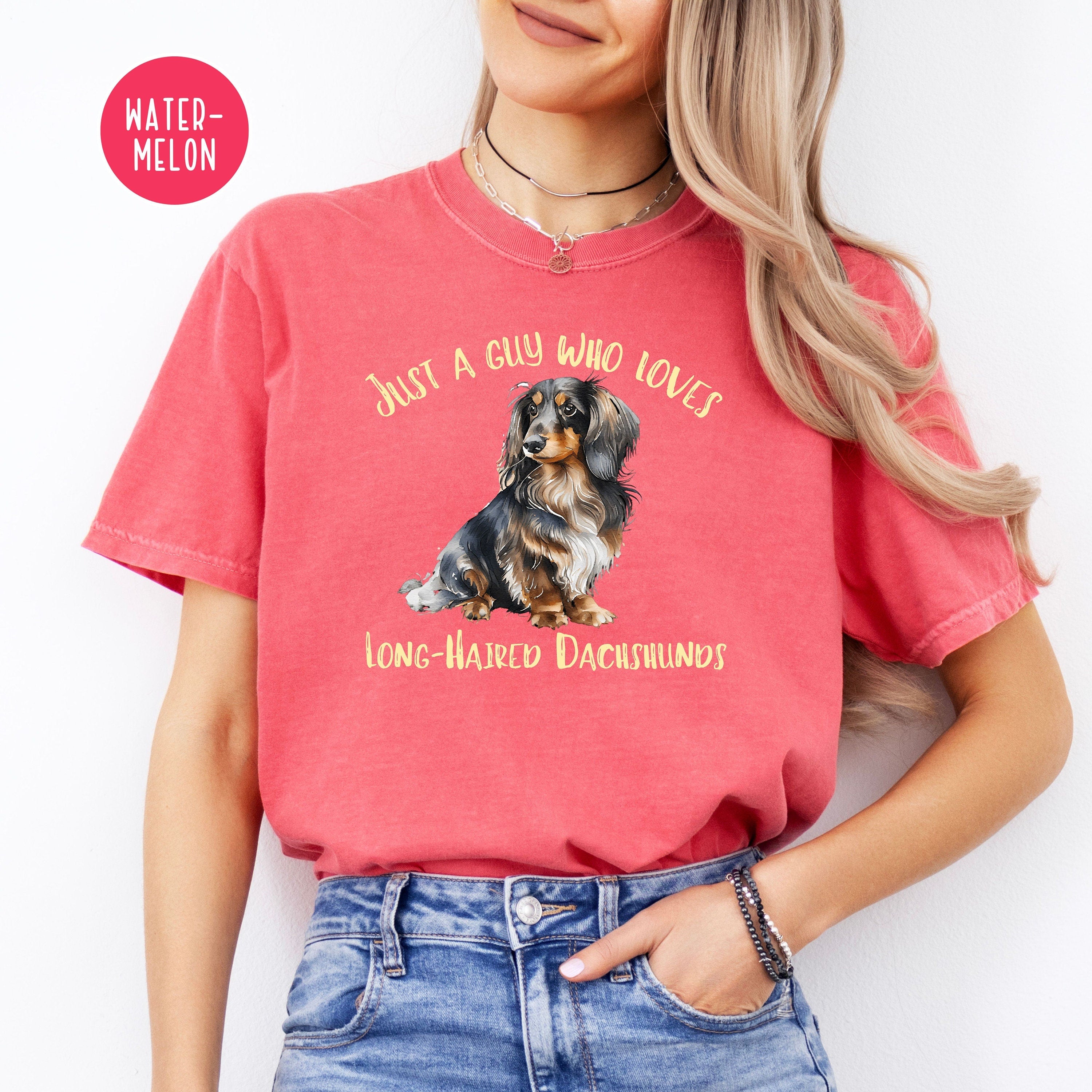 Long-Haired Dachshund Dad Comfort Colors® Tee