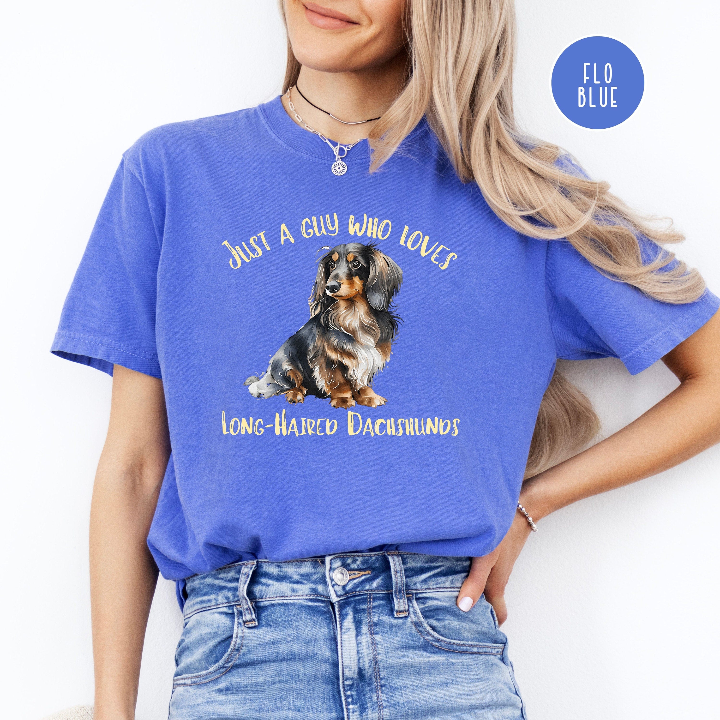 Long-Haired Dachshund Dad Comfort Colors® Tee