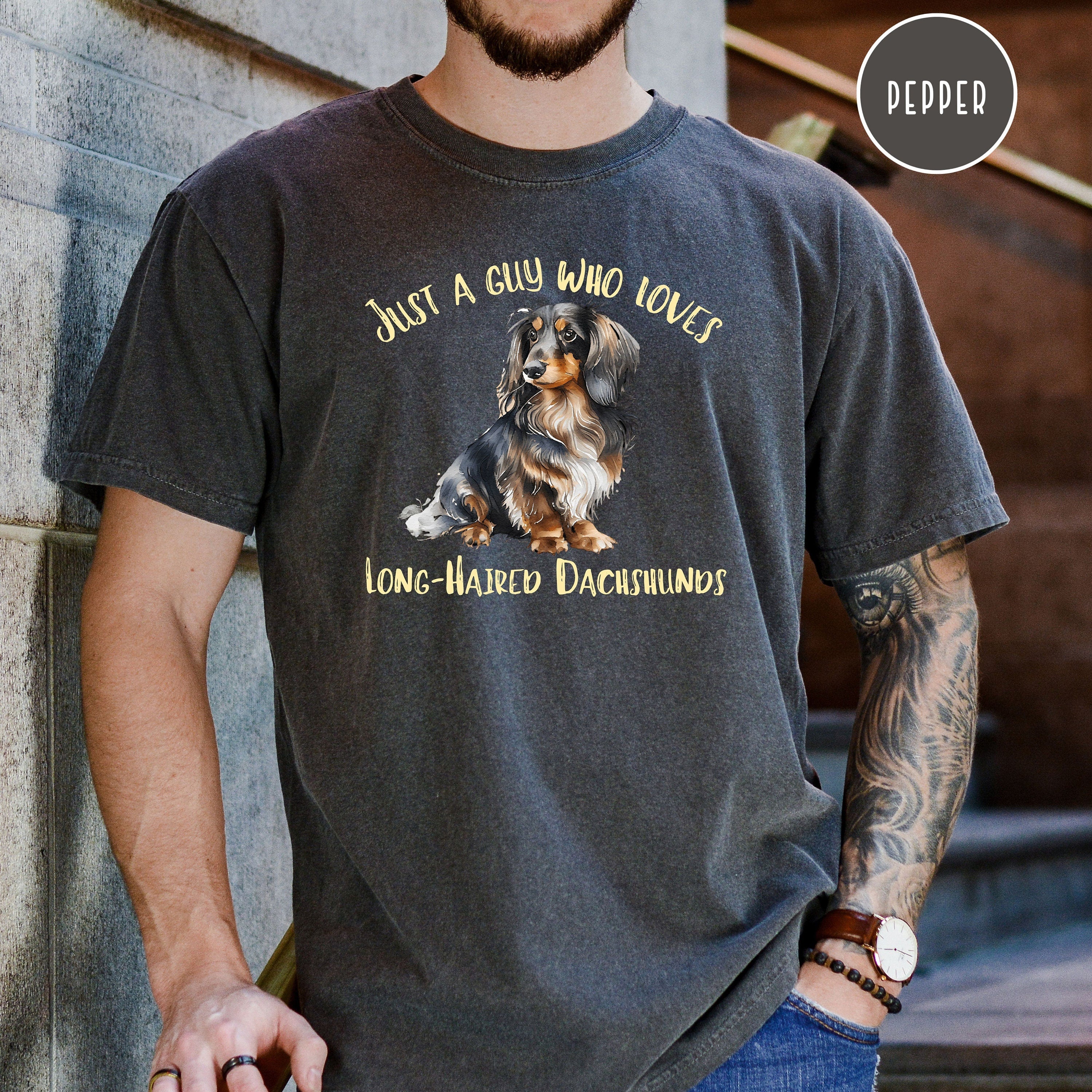 Long-Haired Dachshund Dad Comfort Colors® Tee