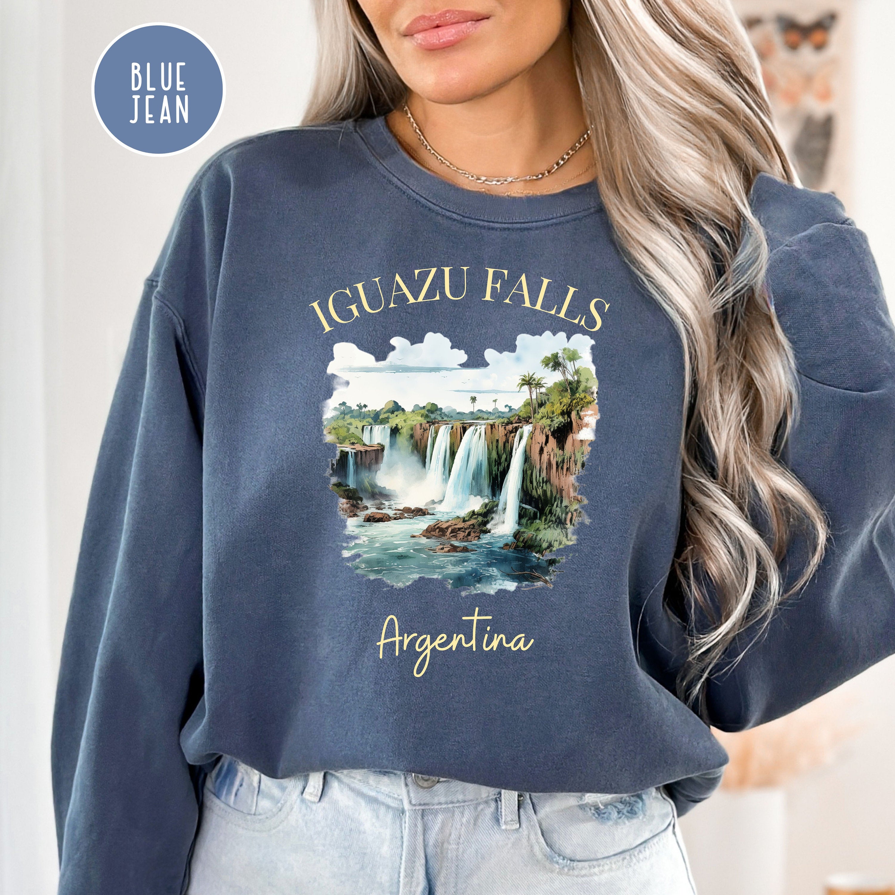 Iguazu Falls Argentina Comfort Colors® Sweatshirt, Iguazu National Park Argentina Shirt, Puerto Iguazu Argentina Gift, Argentina Vacation