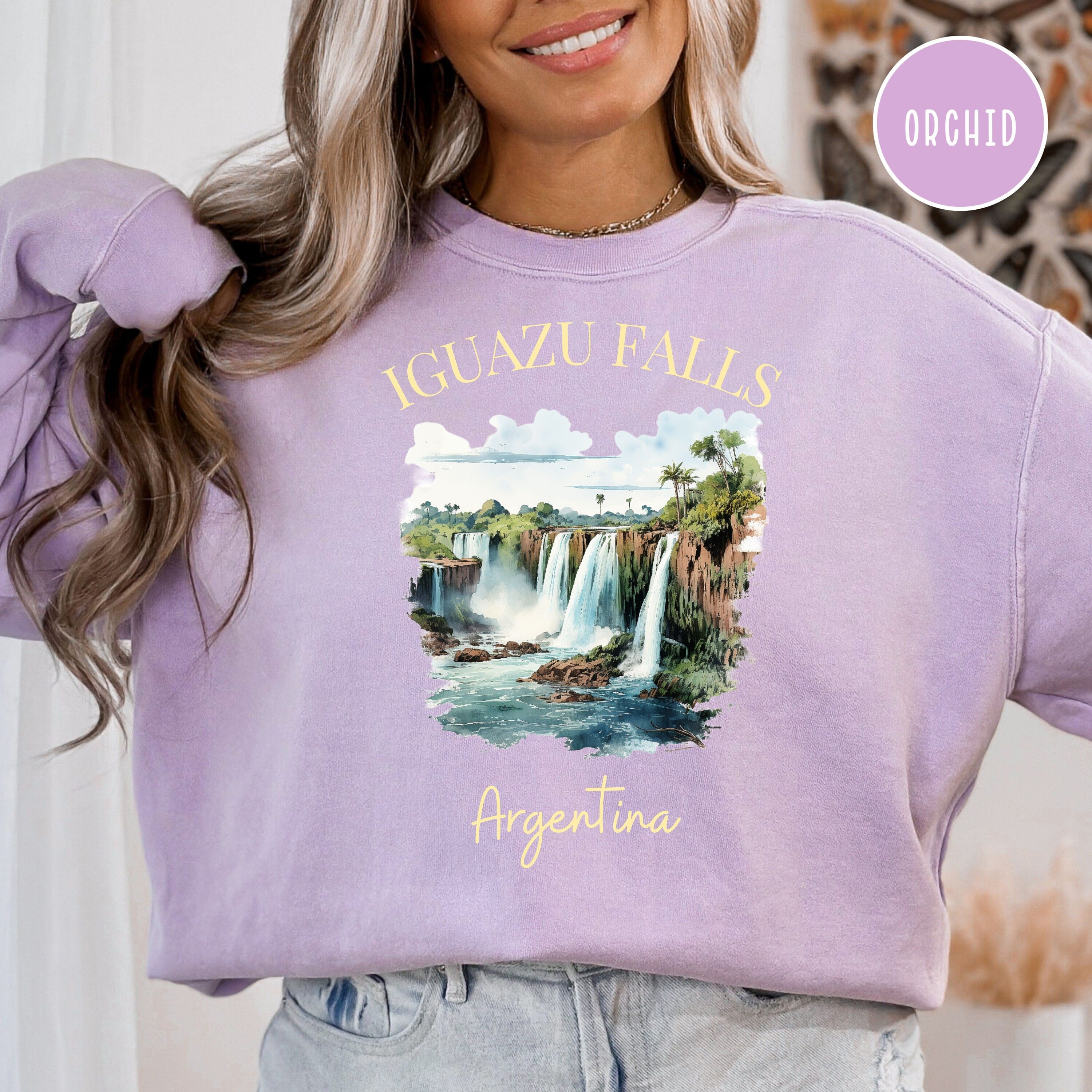 Iguazu Falls Argentina Comfort Colors® Sweatshirt, Iguazu National Park Argentina Shirt, Puerto Iguazu Argentina Gift, Argentina Vacation