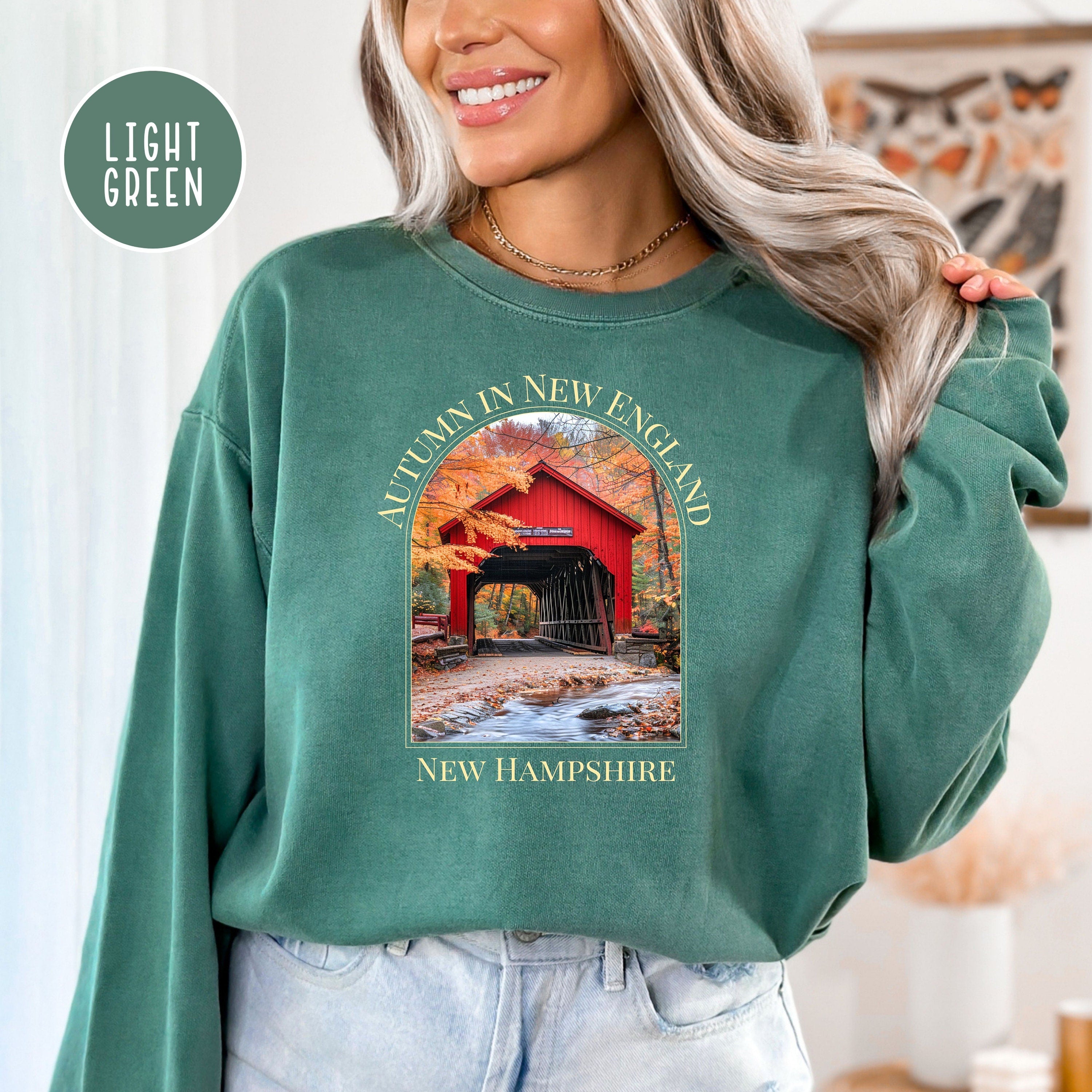 New Hampshire Covered Bridge Comfort Colors® Sweatshirt